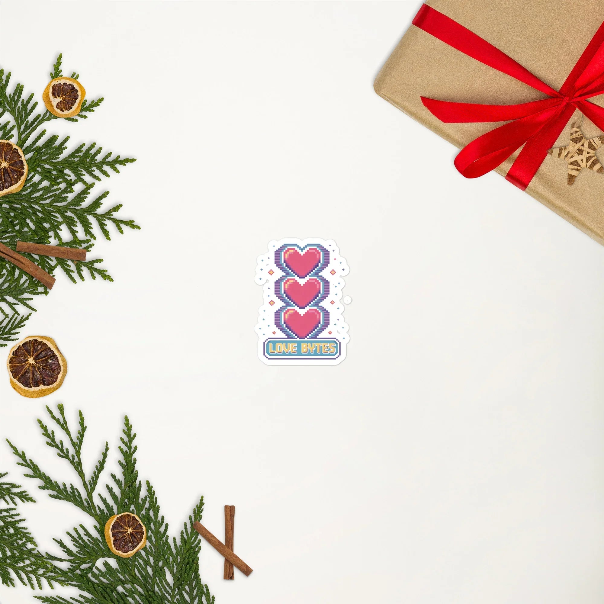 Love Bytes – Pixel Heart Gaming Sticker - RaZits