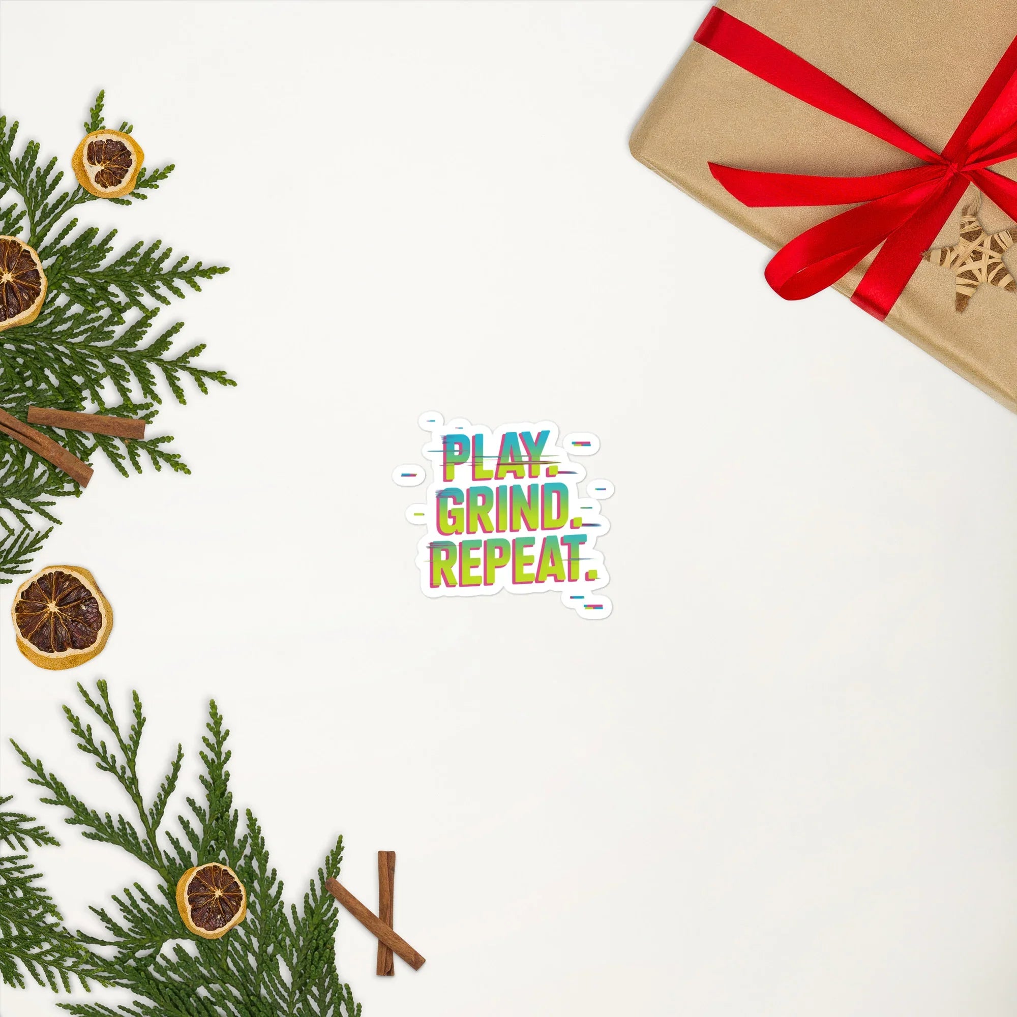 Play. Grind. Repeat. – Motivational Gamer Hustle Sticker - RaZits