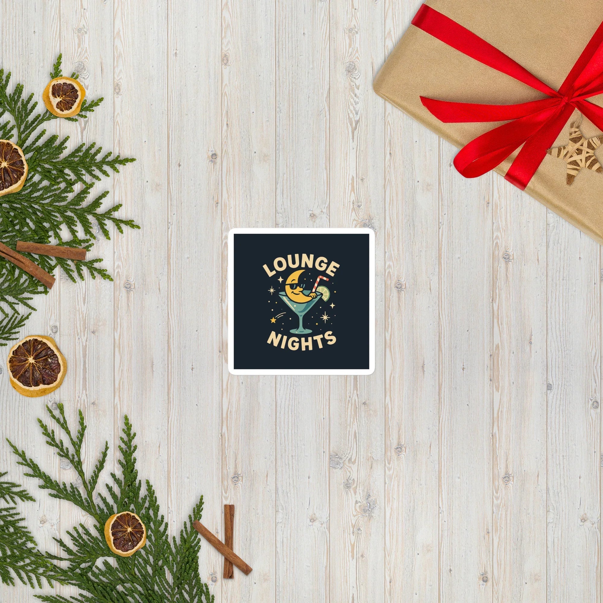 Lounge Nights Sticker – Cool Moon in a Martini Glass - RaZits