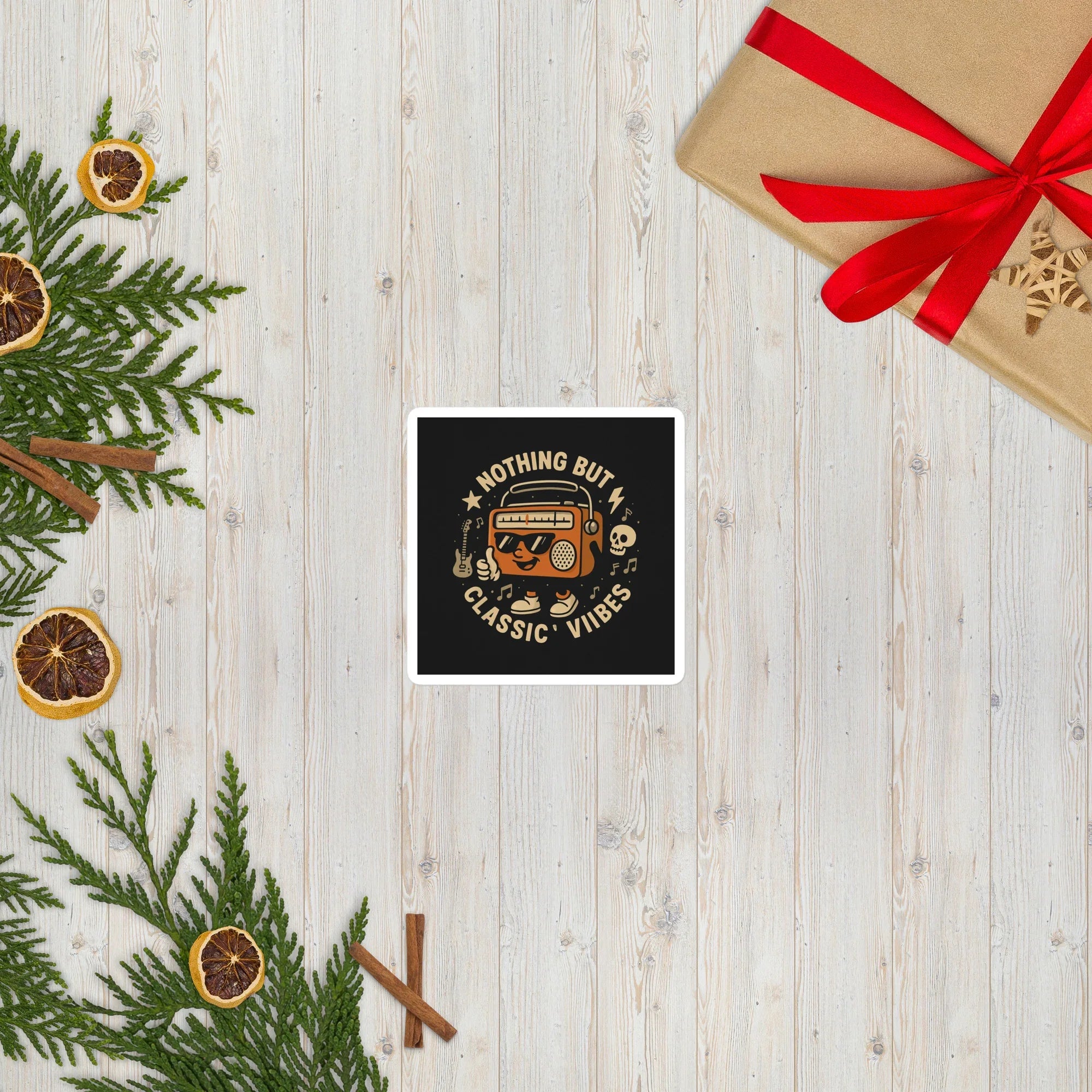 Nothing But Classic Vibes Sticker – Retro Radio Mood - RaZits