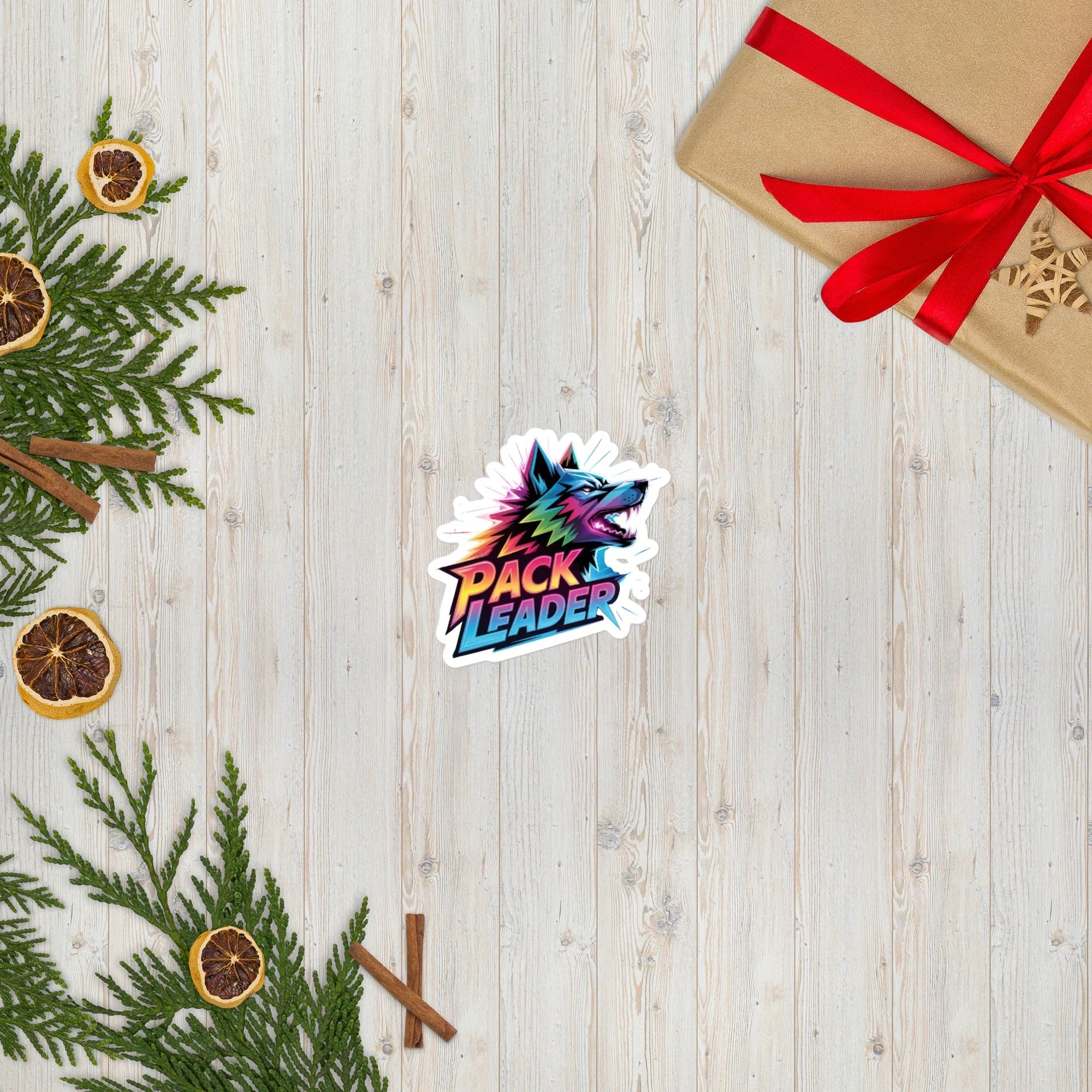 Pack Leader Neon Wolf Gaming Sticker – Cyberpunk Alpha Gamer Decal - RaZits