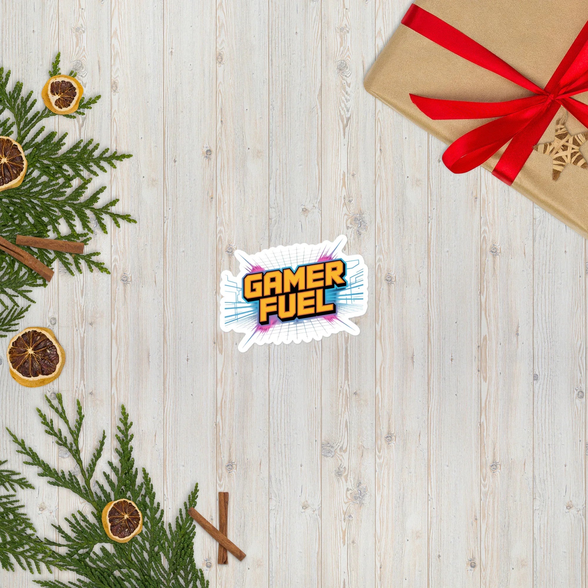 Gamer Fuel Neon Grid Gaming Sticker - RaZits