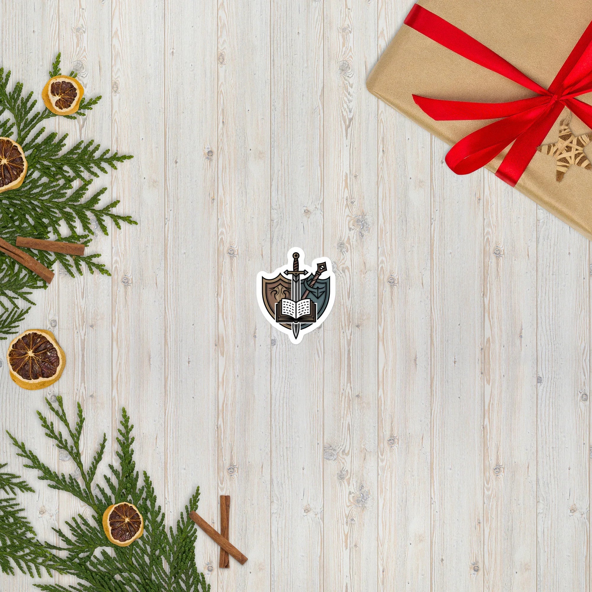 Fantasy RPG Emblem Sticker – Sword, Shield - RaZits