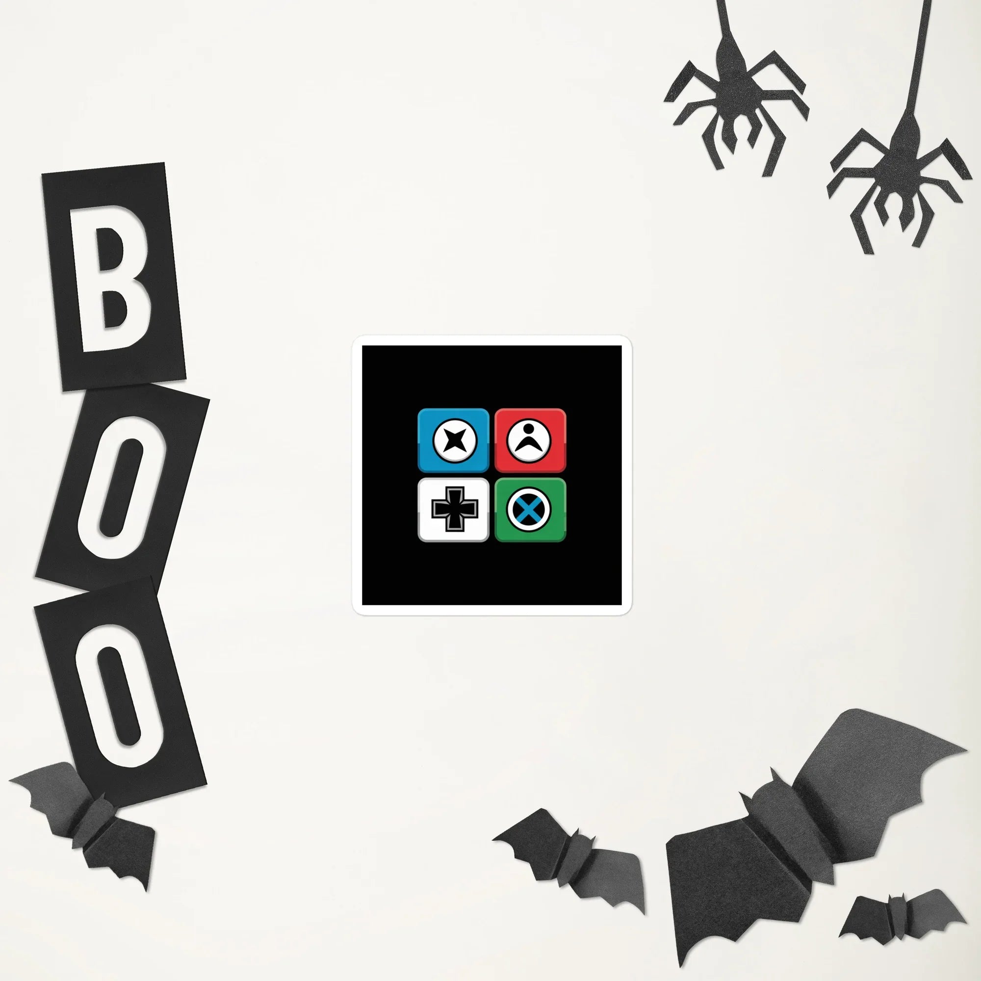 Gamer Button Sticker – Retro Console Symbol Decal - RaZits