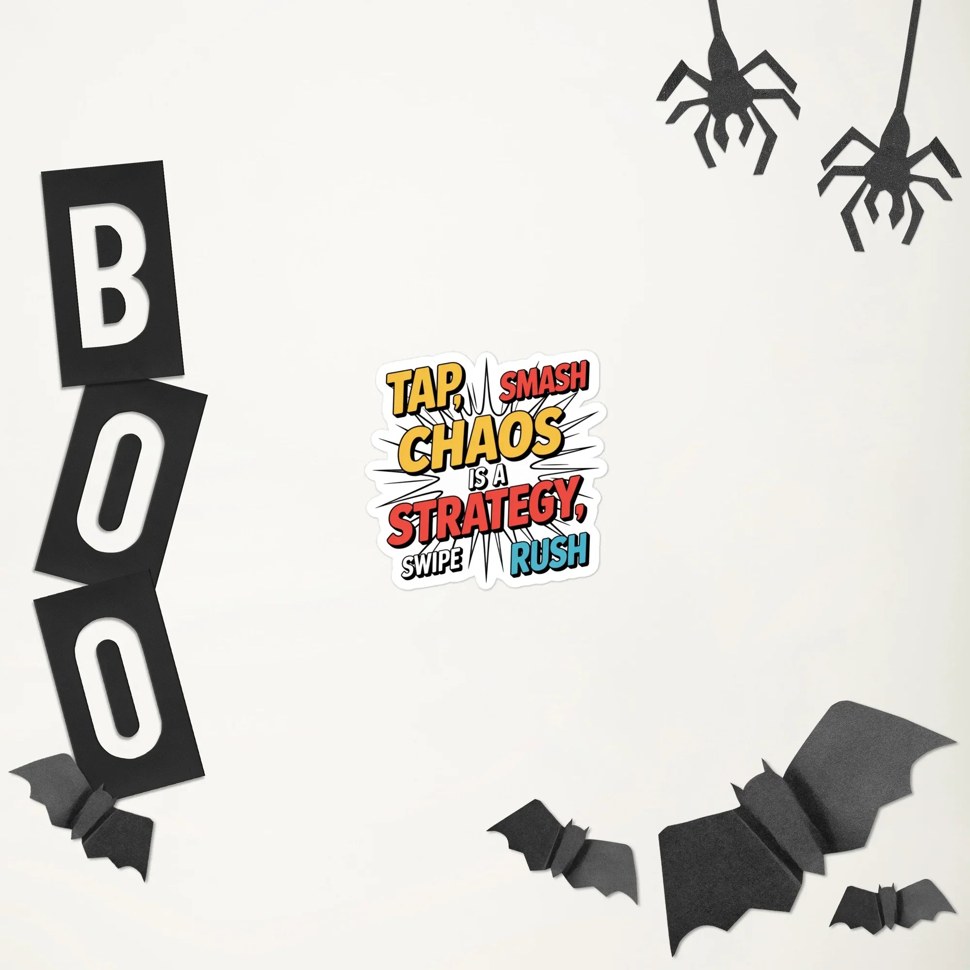 Chaos Is a Strategy Sticker – Comic Gamer Quote Decal - RaZits