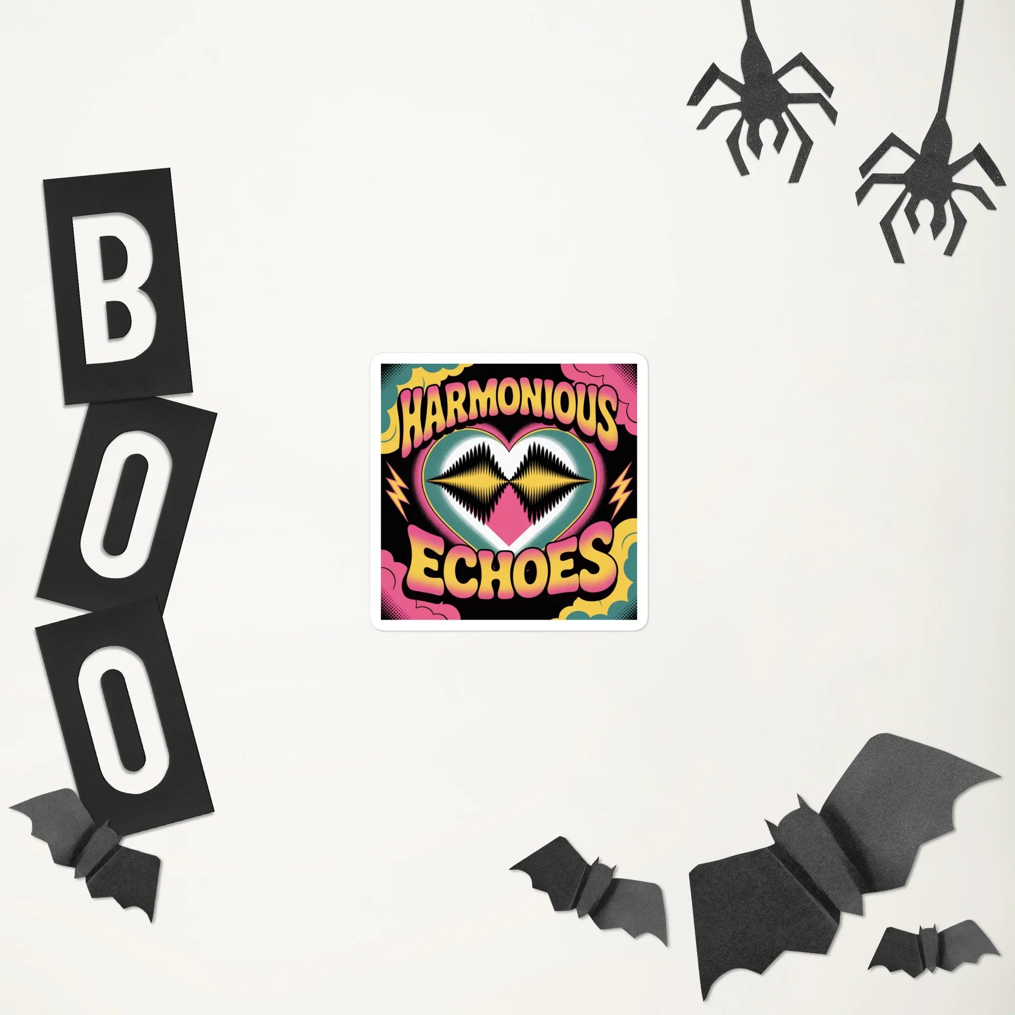 Harmonious Echoes Sticker – Retro Love Pulse - RaZits