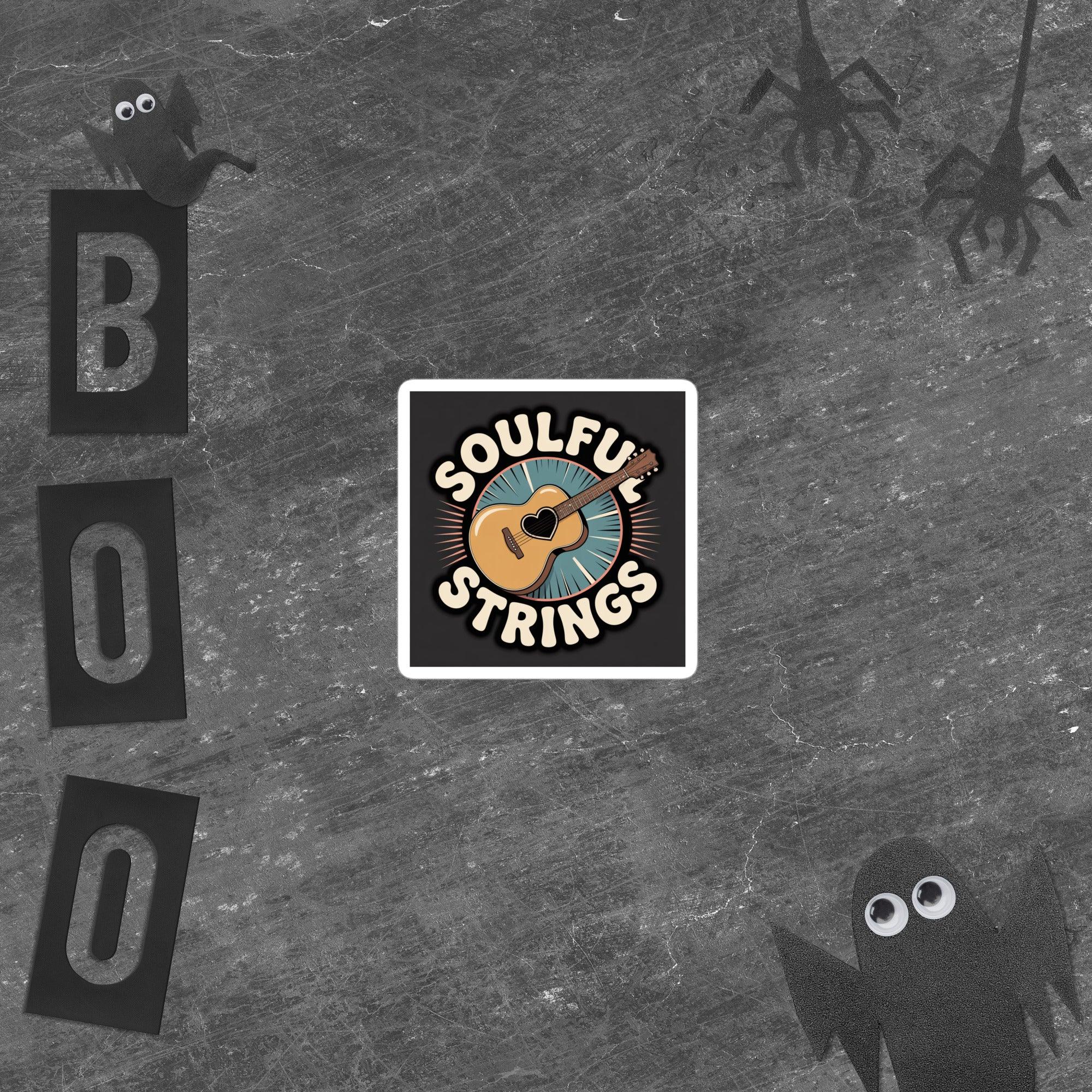 Soulful Strings Guitar Heart Sticker - RaZits