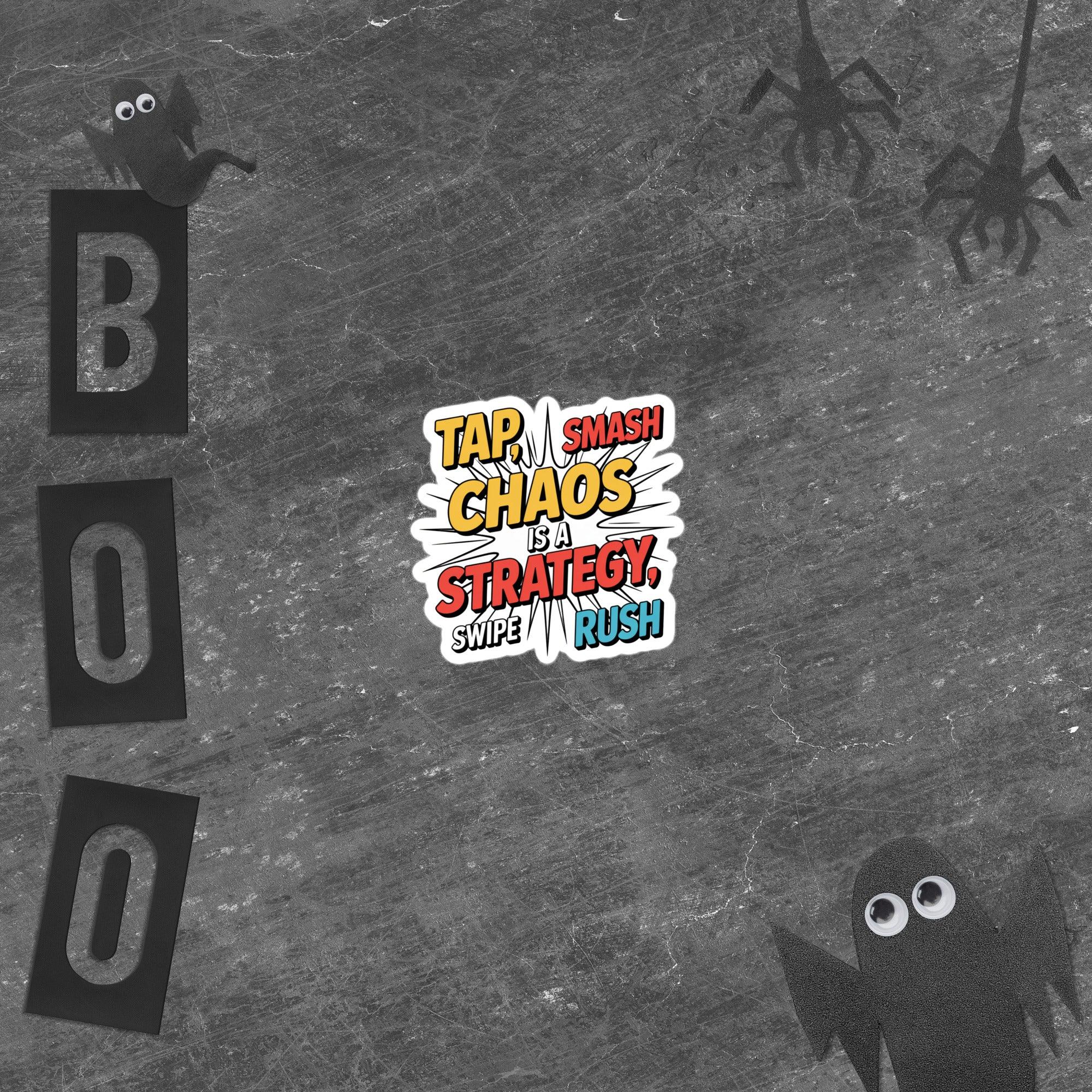 Chaos Is a Strategy Sticker – Comic Gamer Quote Decal - RaZits