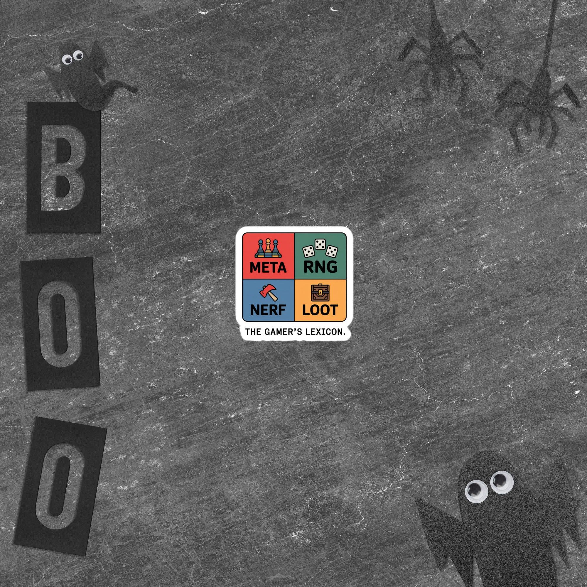 Gamer’s Lexicon Sticker – META RNG NERF LOOT Grid - RaZits