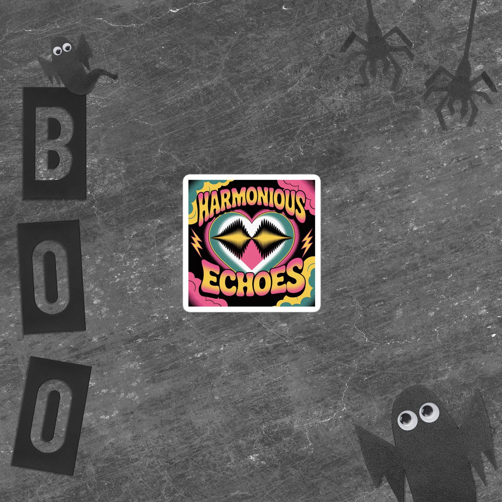 Harmonious Echoes Sticker – Retro Love Pulse - RaZits