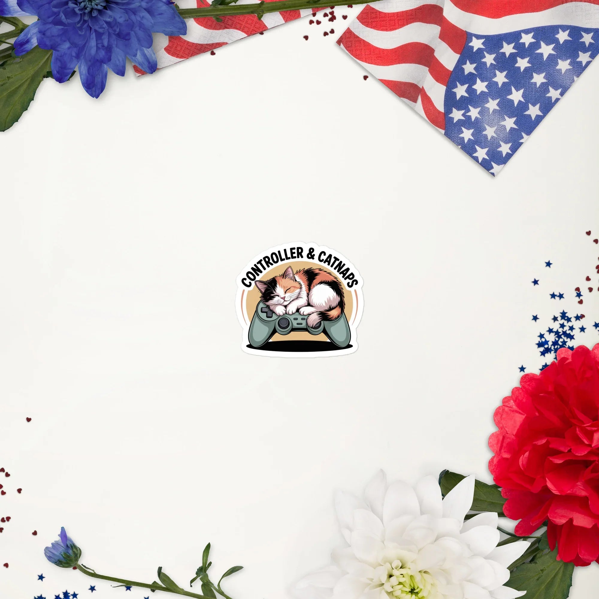 Controller and Catnaps – Cozy Gamer Cat Design - RaZits