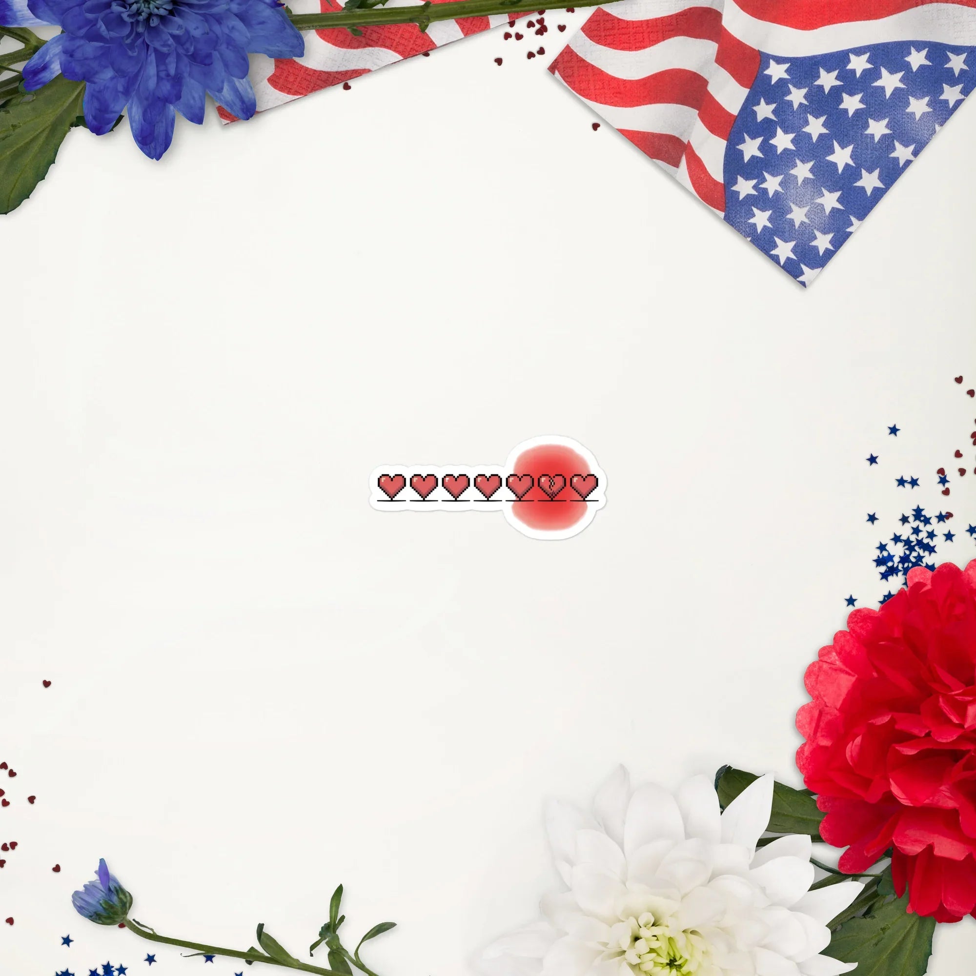 Pixel Heart Life Bar – Retro Gaming Sticker - RaZits