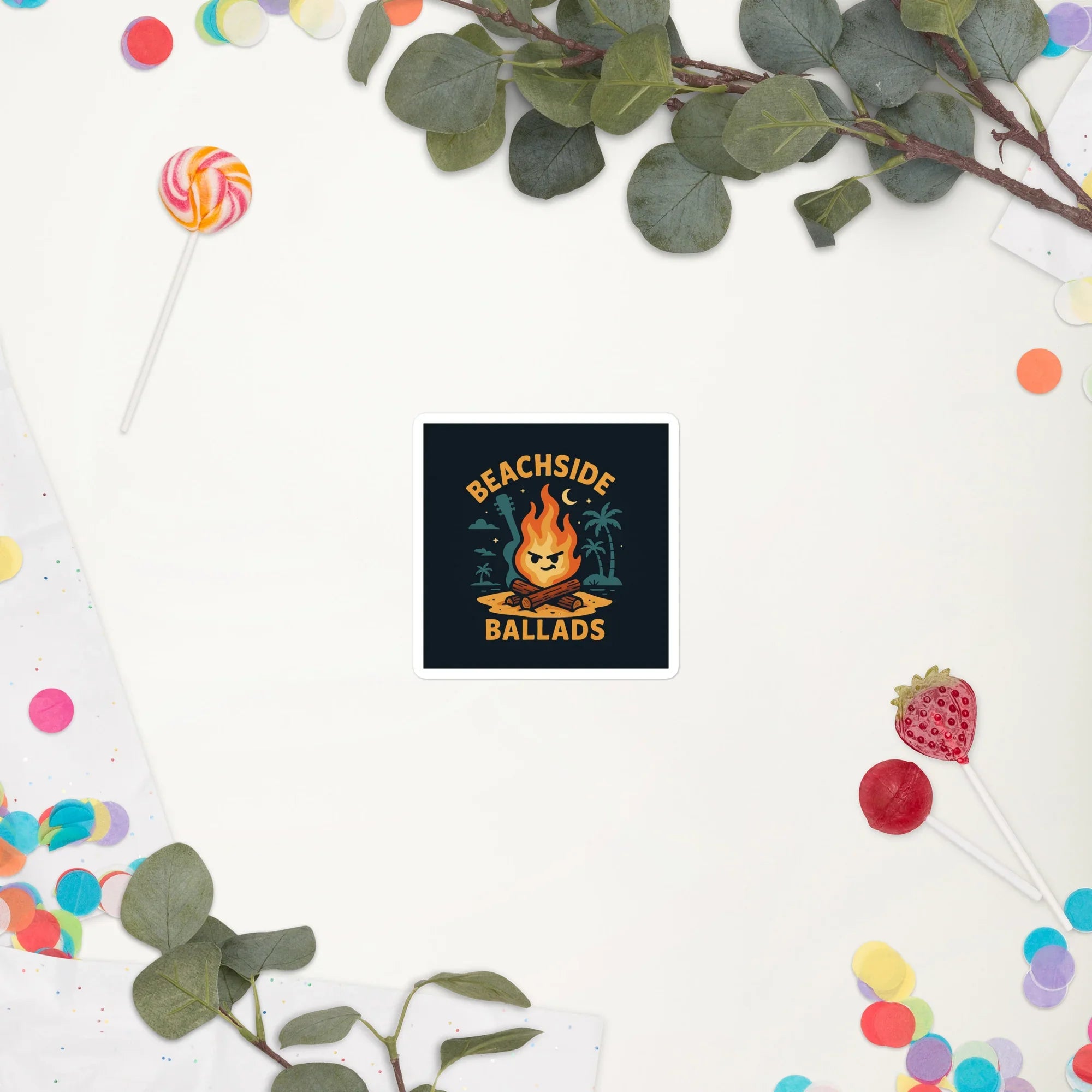 Beachside Ballads Sticker – Fire Jam Aesthetic - RaZits