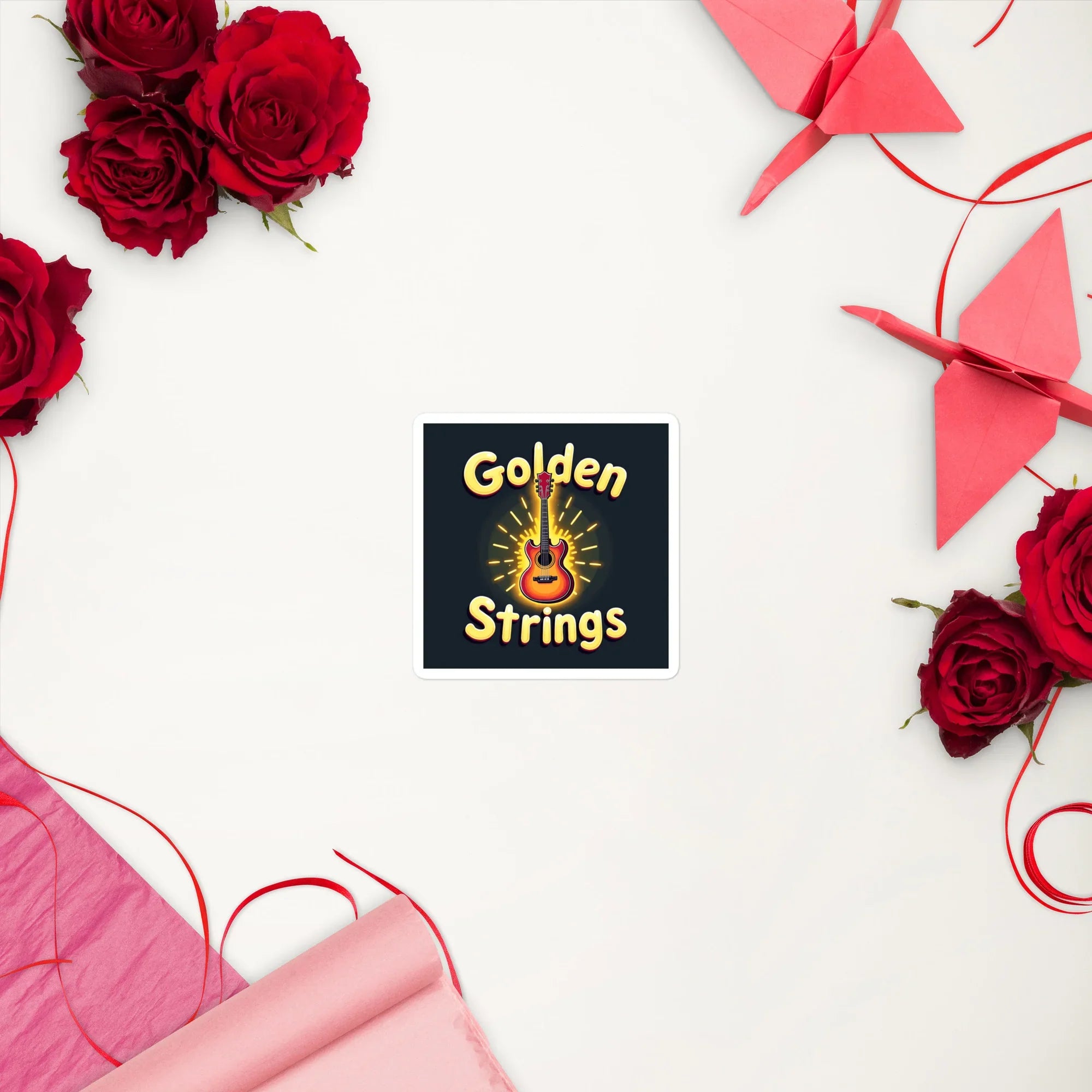 Sticker String Golden Strings Sticker – Glowing Guitar Aura | RaZits