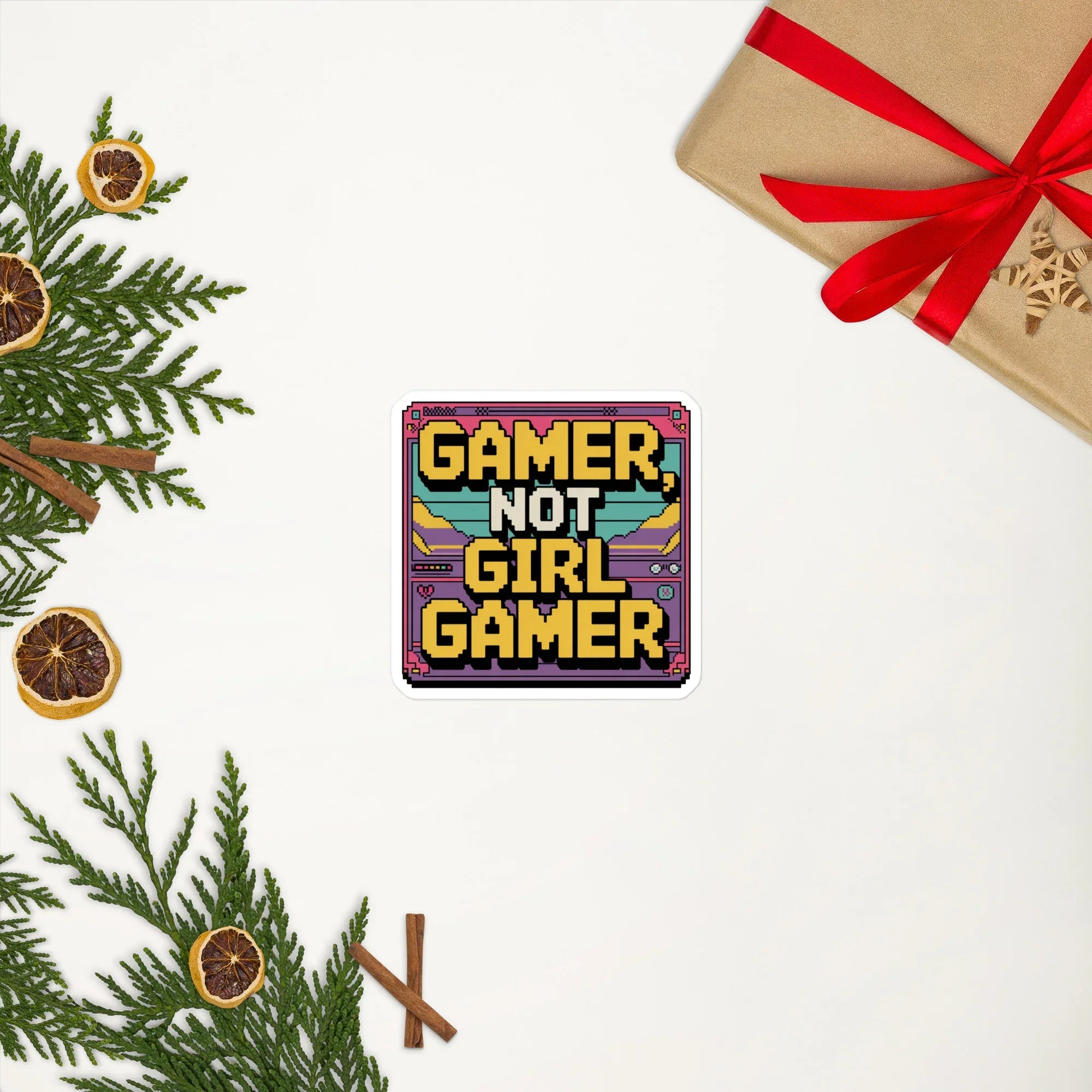 Gamer Not Girl Gamer Sticker – Pixel Pride Gaming Decal - RaZits