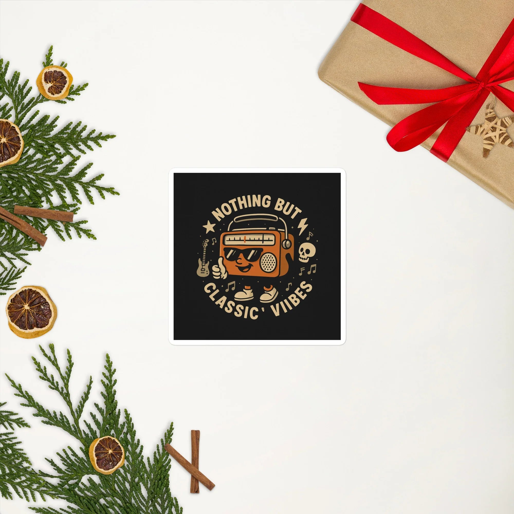 Nothing But Classic Vibes Sticker – Retro Radio Mood - RaZits