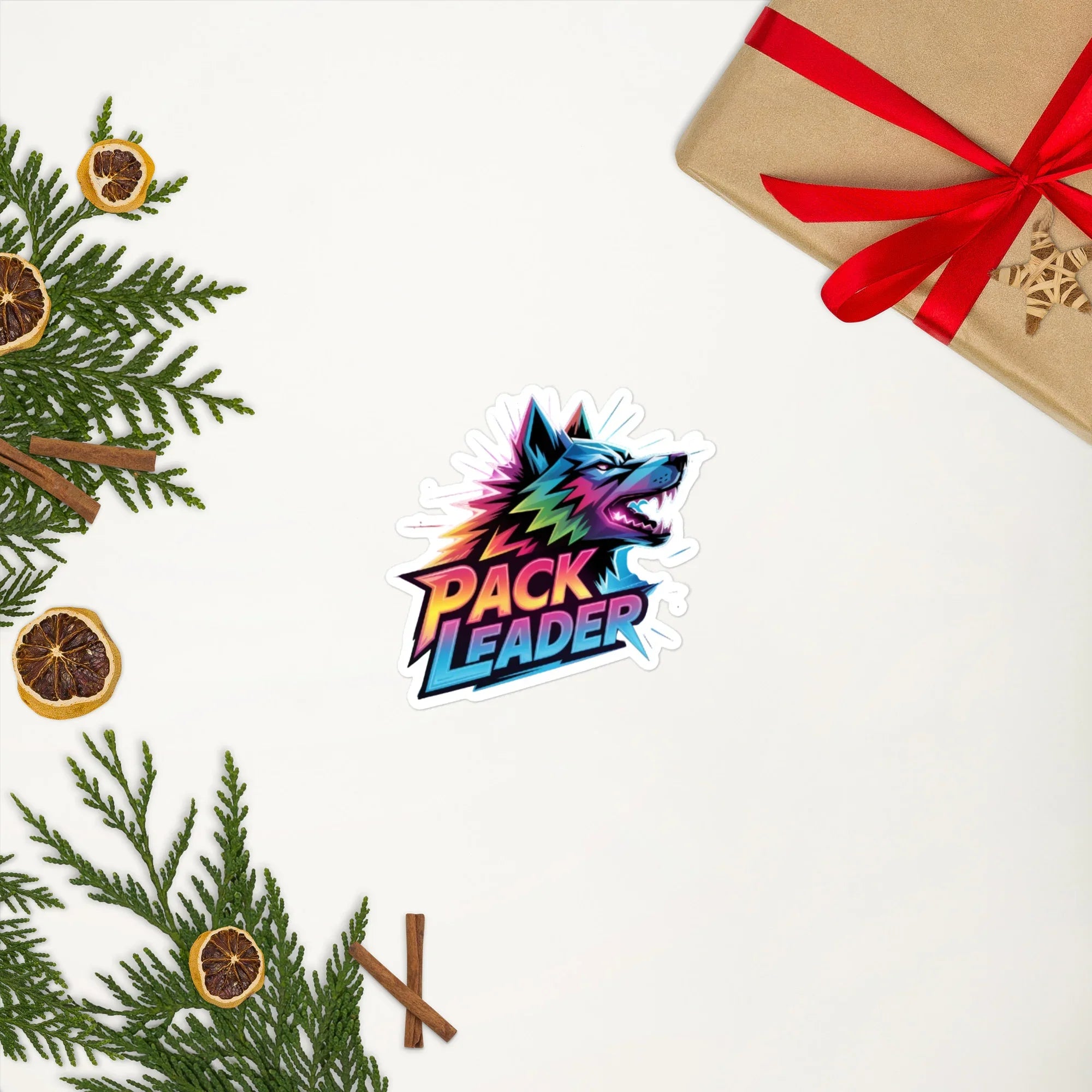 Pack Leader Neon Wolf Gaming Sticker – Cyberpunk Alpha Gamer Decal - RaZits