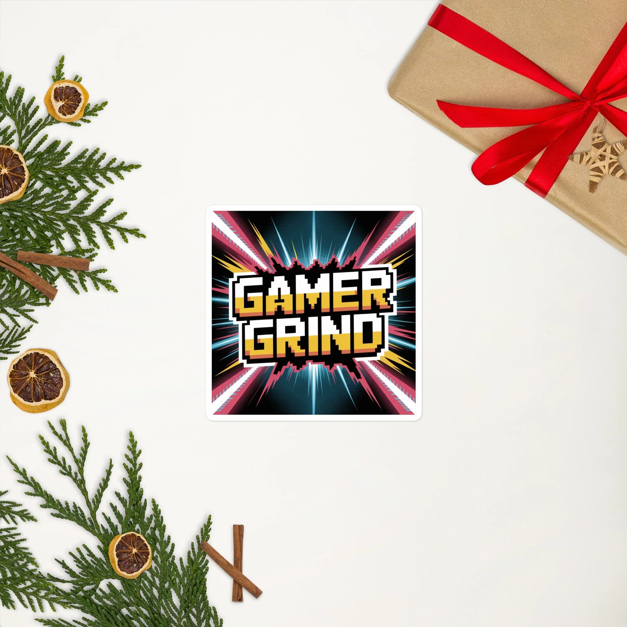 Gamer Grind – Pixel Power Motivation Sticker - RaZits