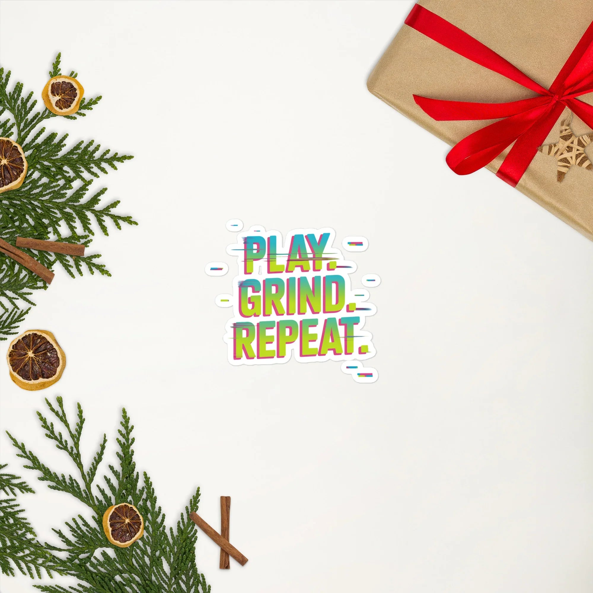 Play. Grind. Repeat. – Motivational Gamer Hustle Sticker - RaZits