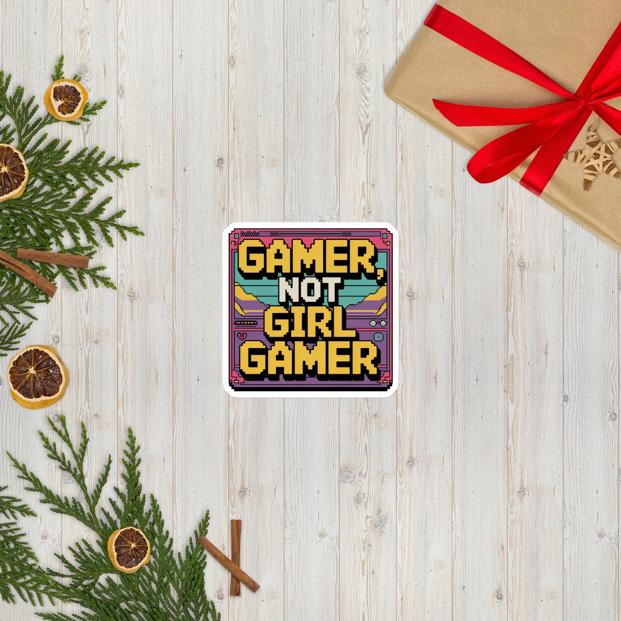 Gamer Not Girl Gamer Sticker – Pixel Pride Gaming Decal - RaZits