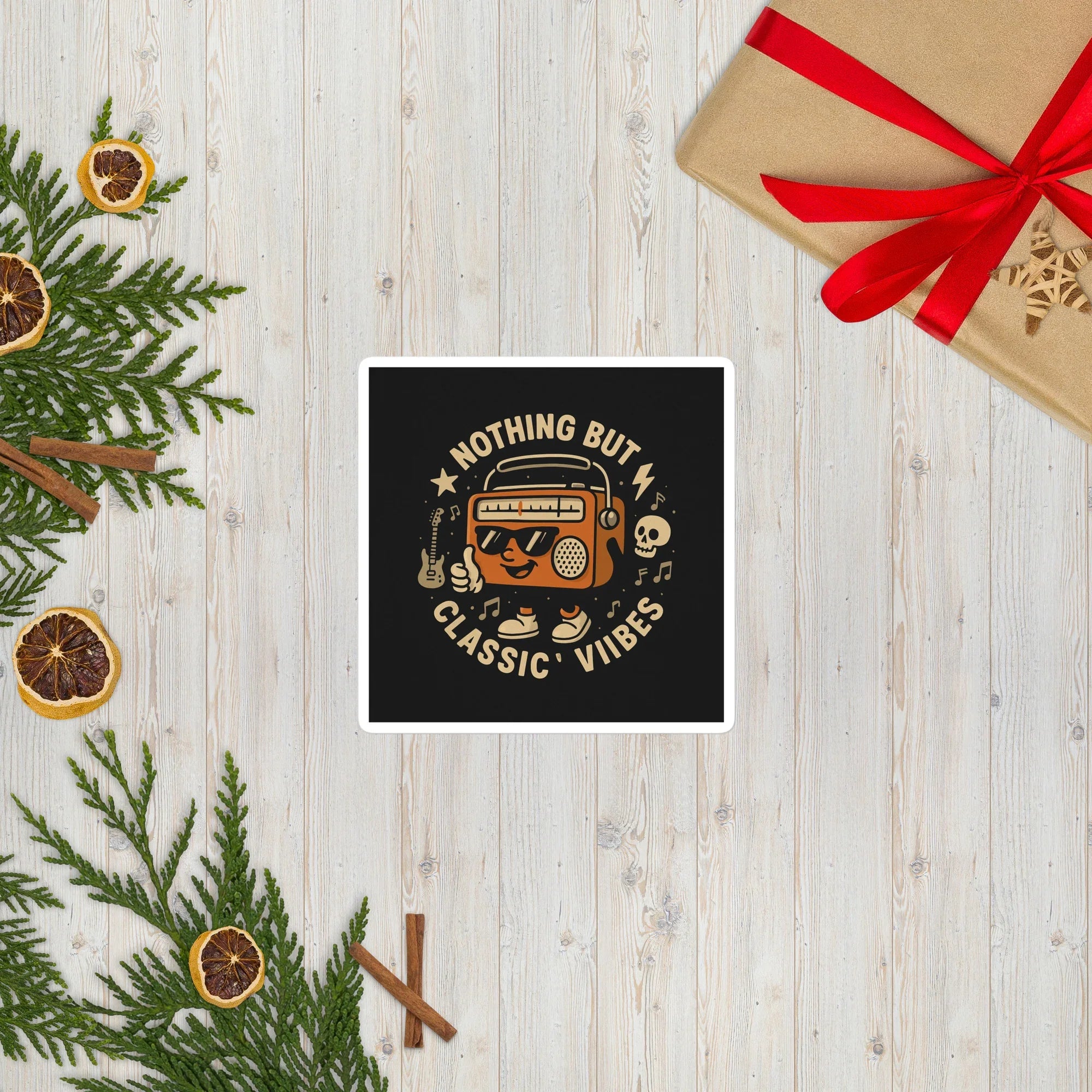 Nothing But Classic Vibes Sticker – Retro Radio Mood - RaZits