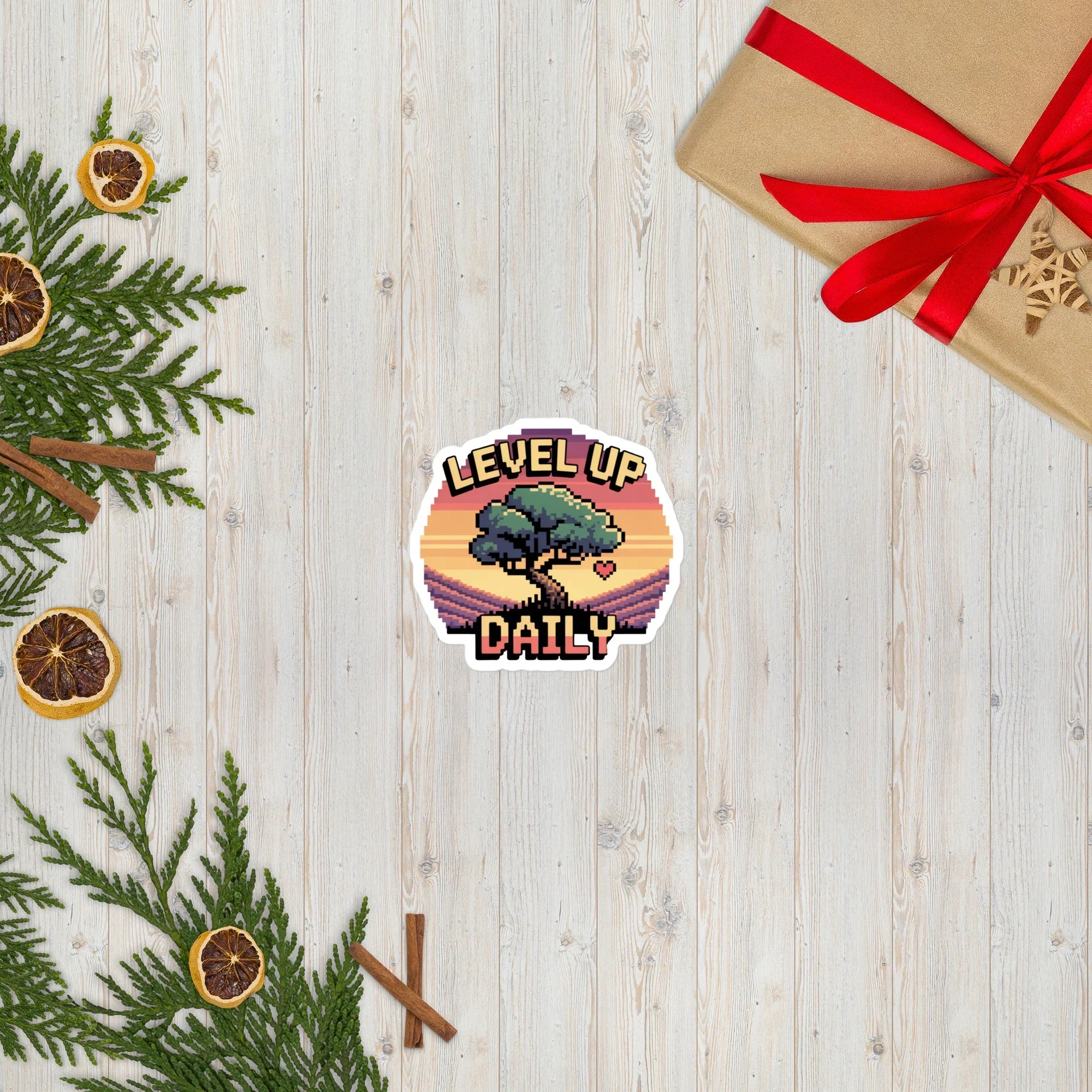 Level Up Daily – Retro Pixel Art Motivational Design - RaZits