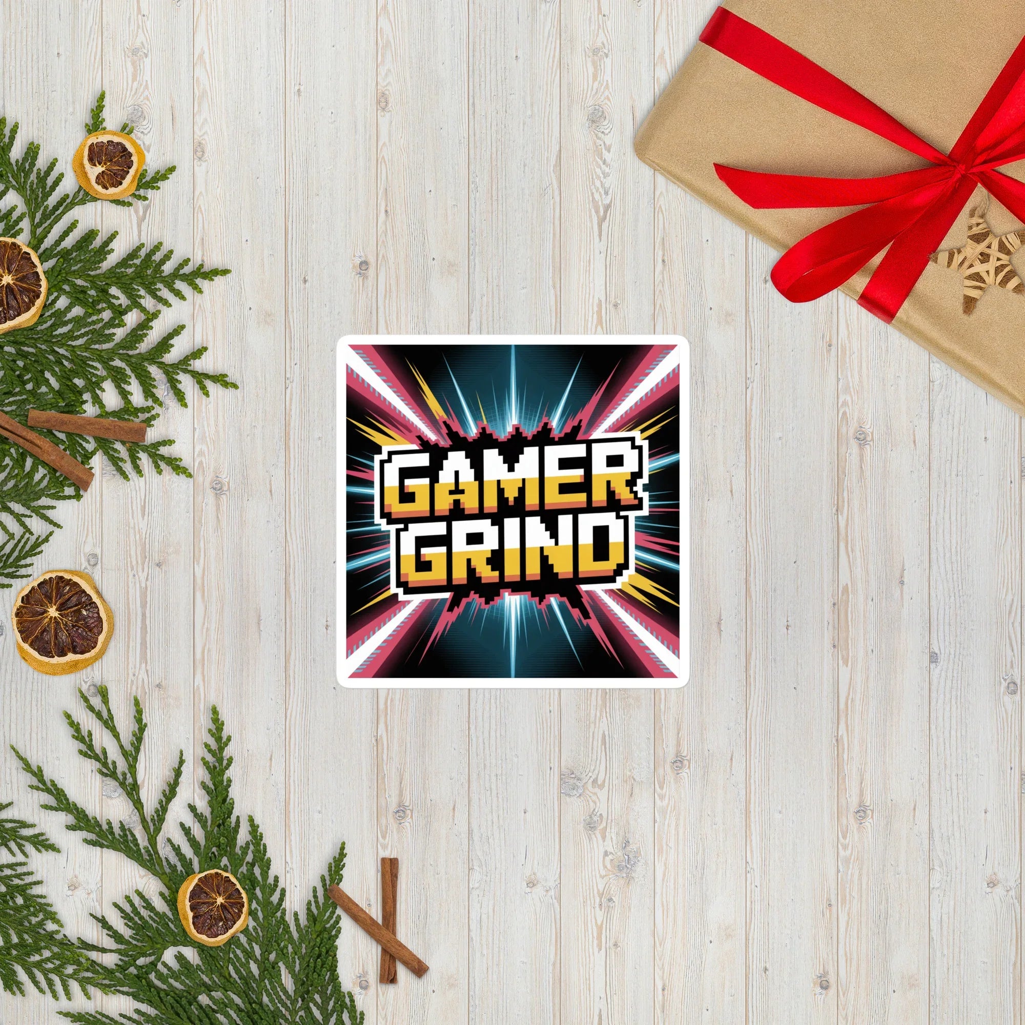 Gamer Grind – Pixel Power Motivation Sticker - RaZits