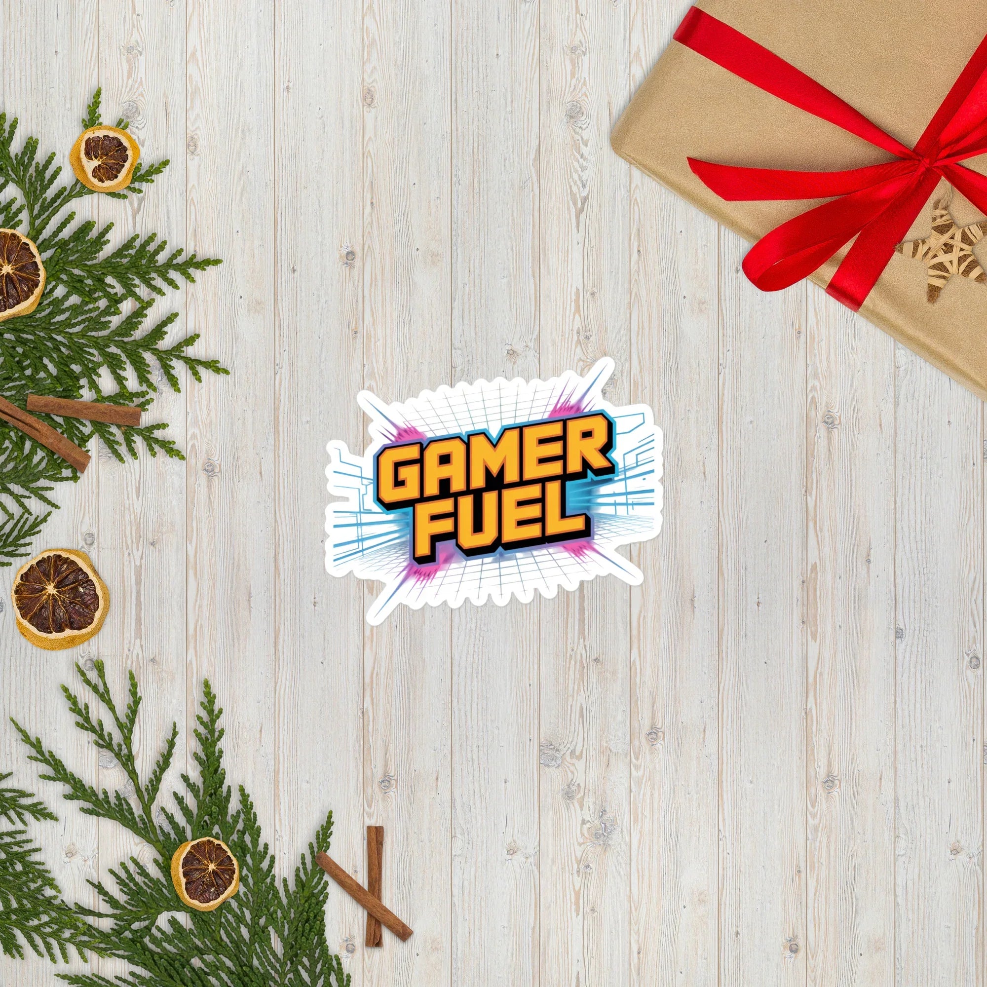 Gamer Fuel Neon Grid Gaming Sticker - RaZits