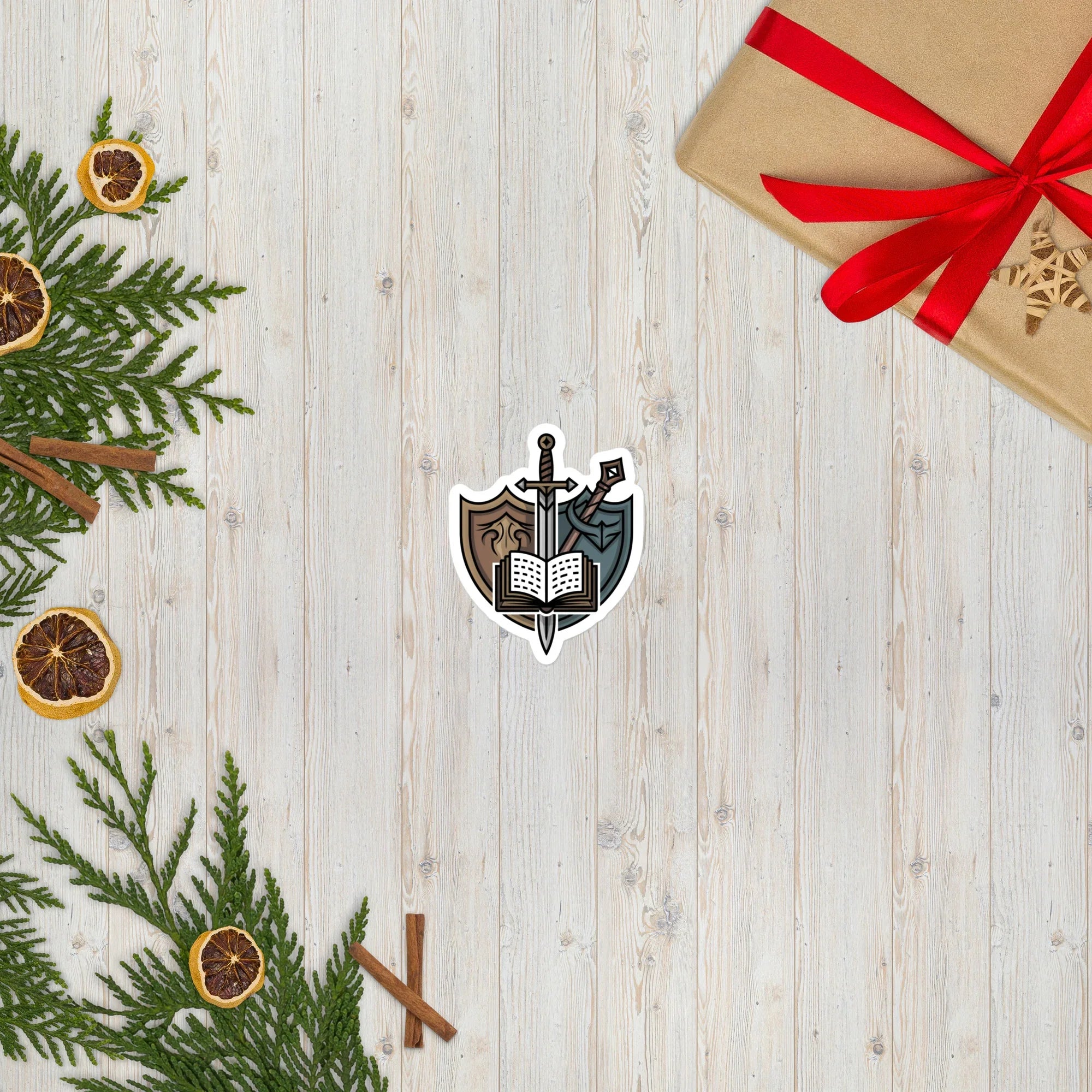 Fantasy RPG Emblem Sticker – Sword, Shield - RaZits