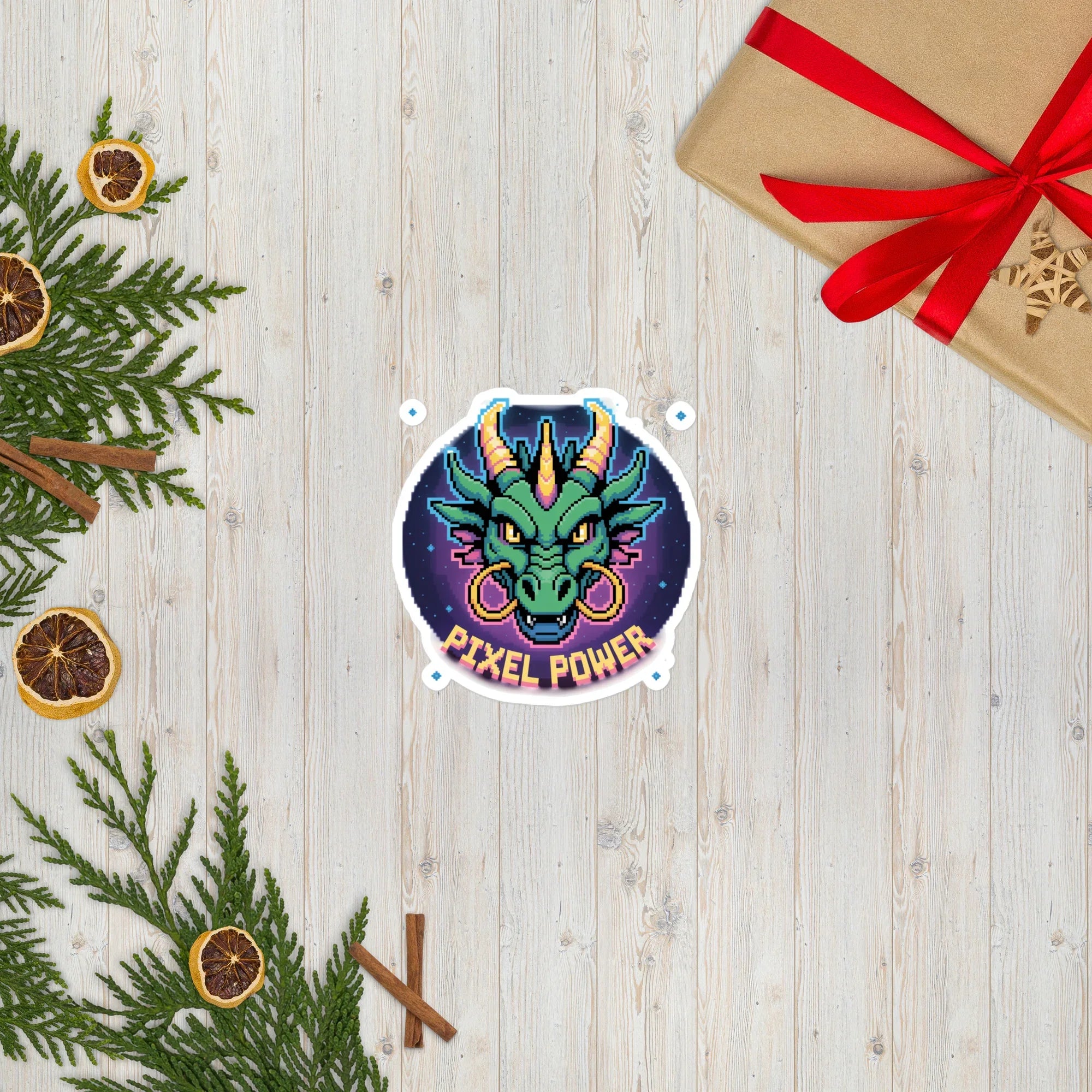 Pixel Power Dragon Gaming Sticker - RaZits