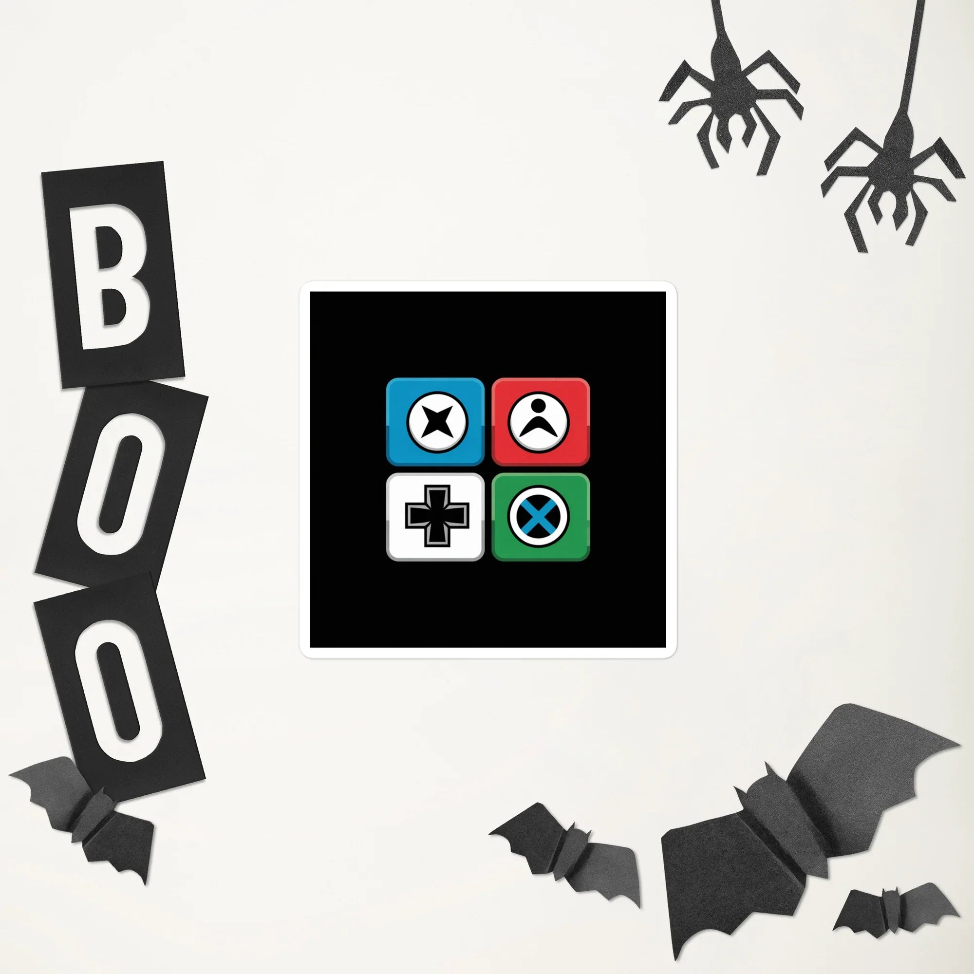 Gamer Button Sticker – Retro Console Symbol Decal - RaZits