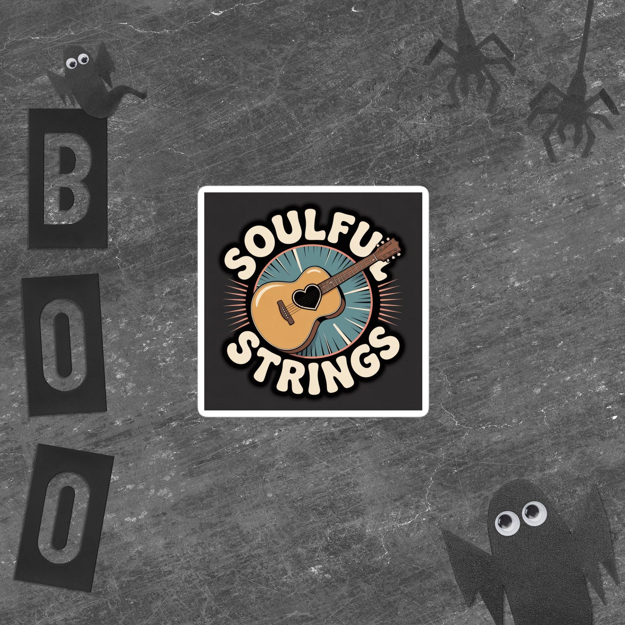 Soulful Strings Guitar Heart Sticker - RaZits