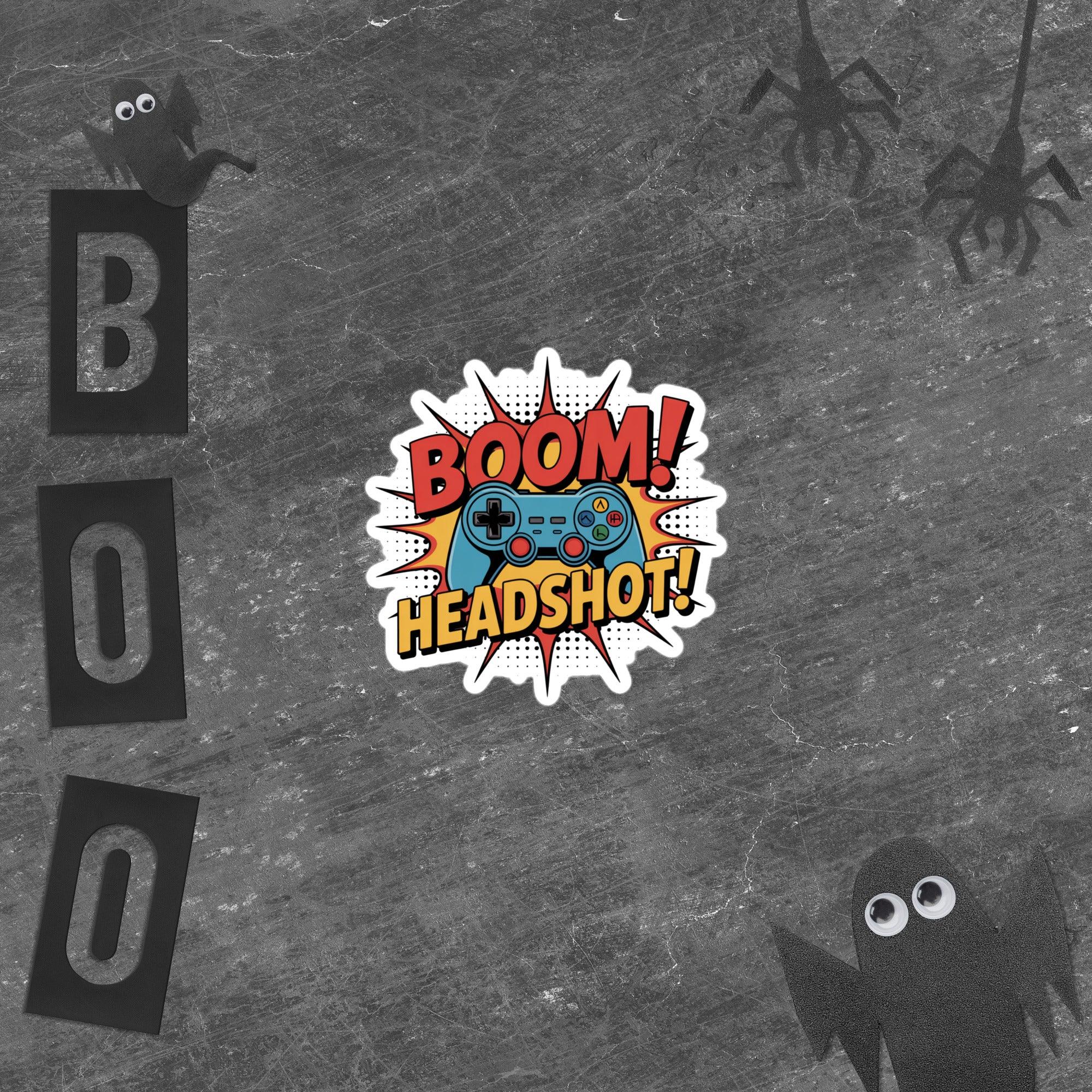 Boom Headshot Sticker – Comic Style Gamer Decal - RaZits