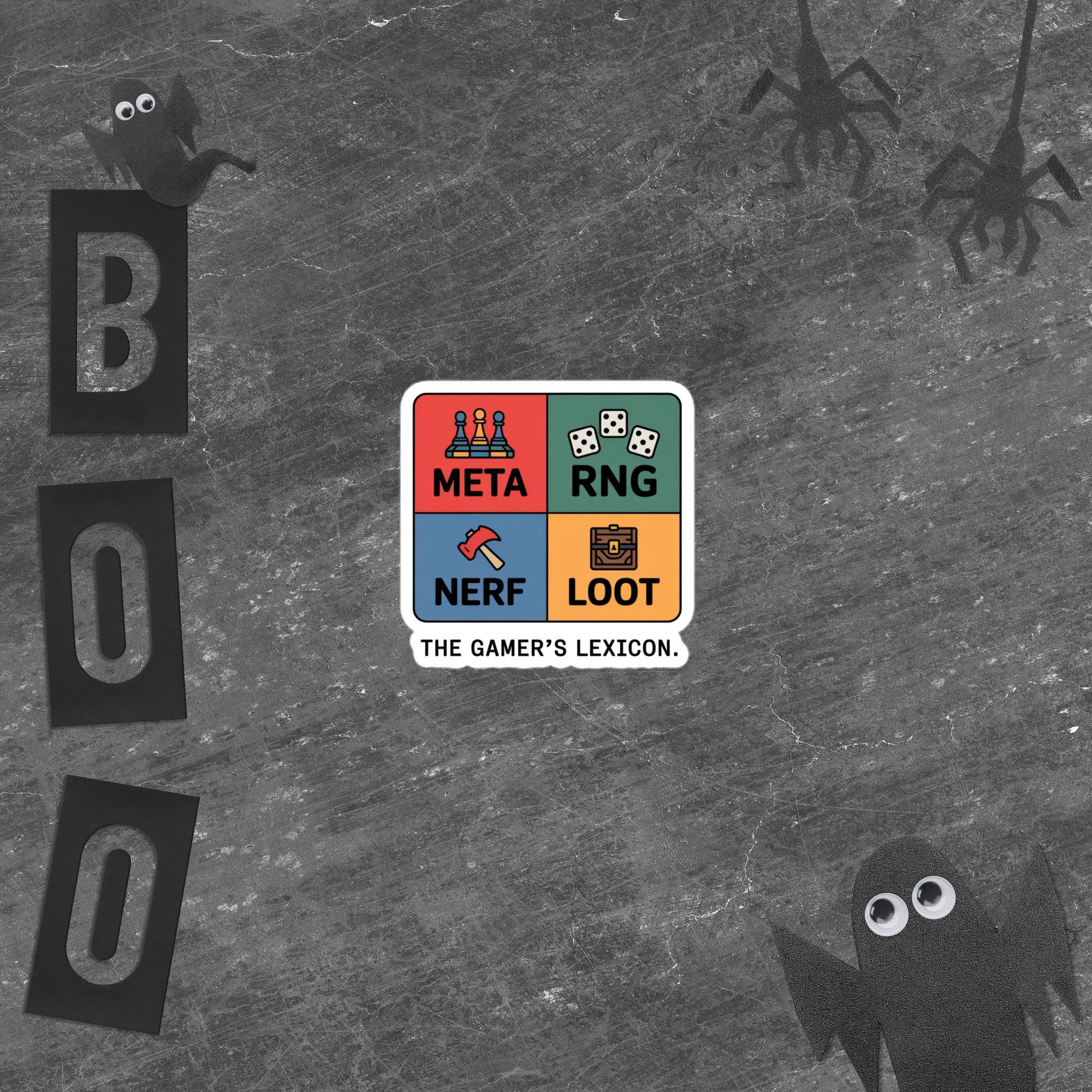 Gamer’s Lexicon Sticker – META RNG NERF LOOT Grid - RaZits