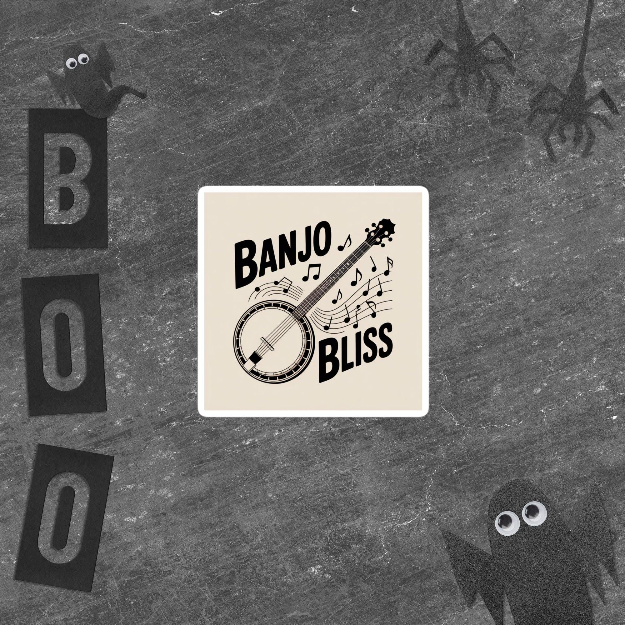 Banjo Bliss Sticker – Musical Strings That Sing - RaZits