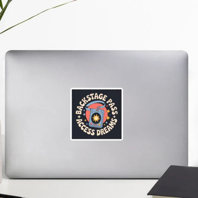 Backstage Pass Access Dreams Sticker – Dreamy Retro Art - RaZits