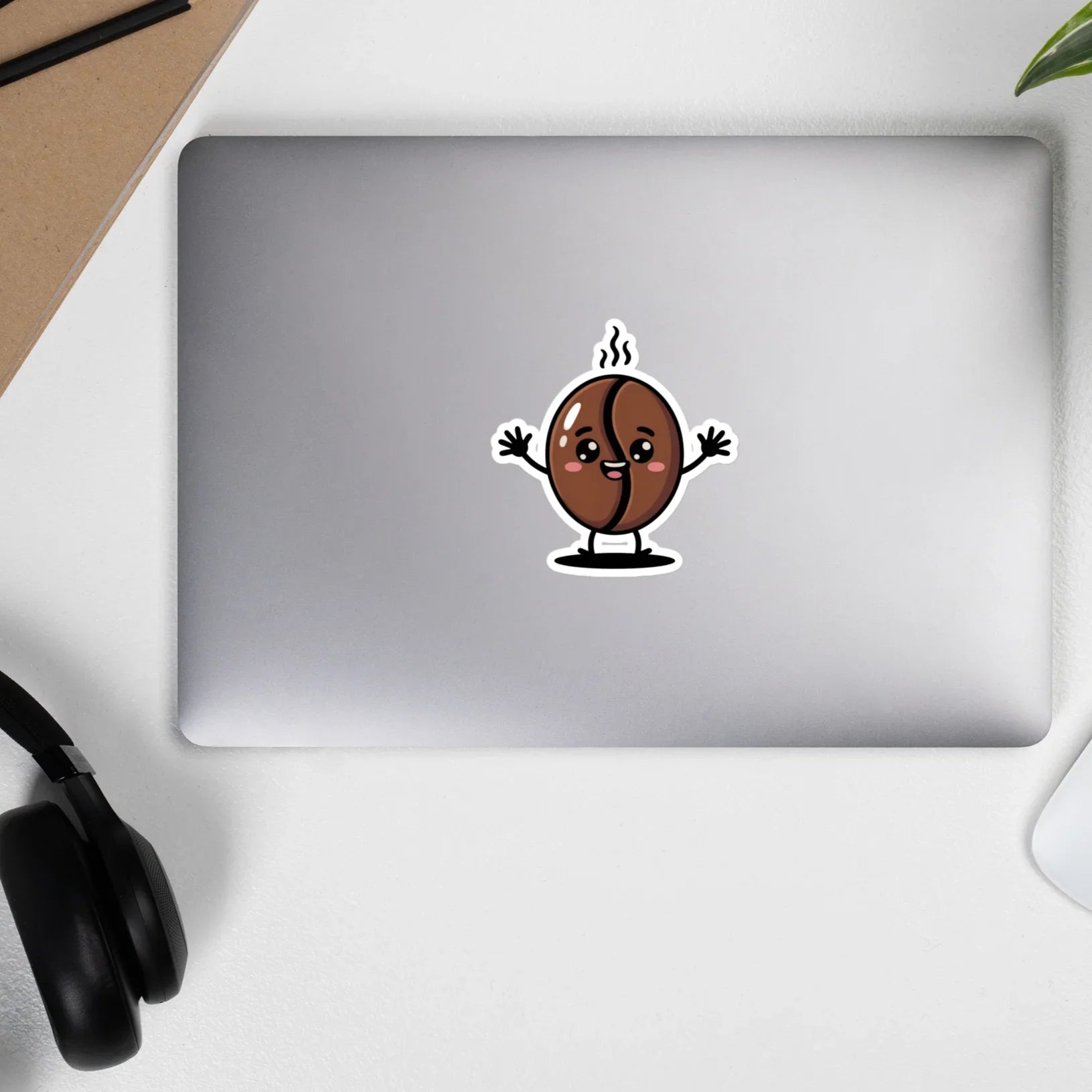 Happy Bean Sticker – Kawaii Coffee Cutie - RaZits