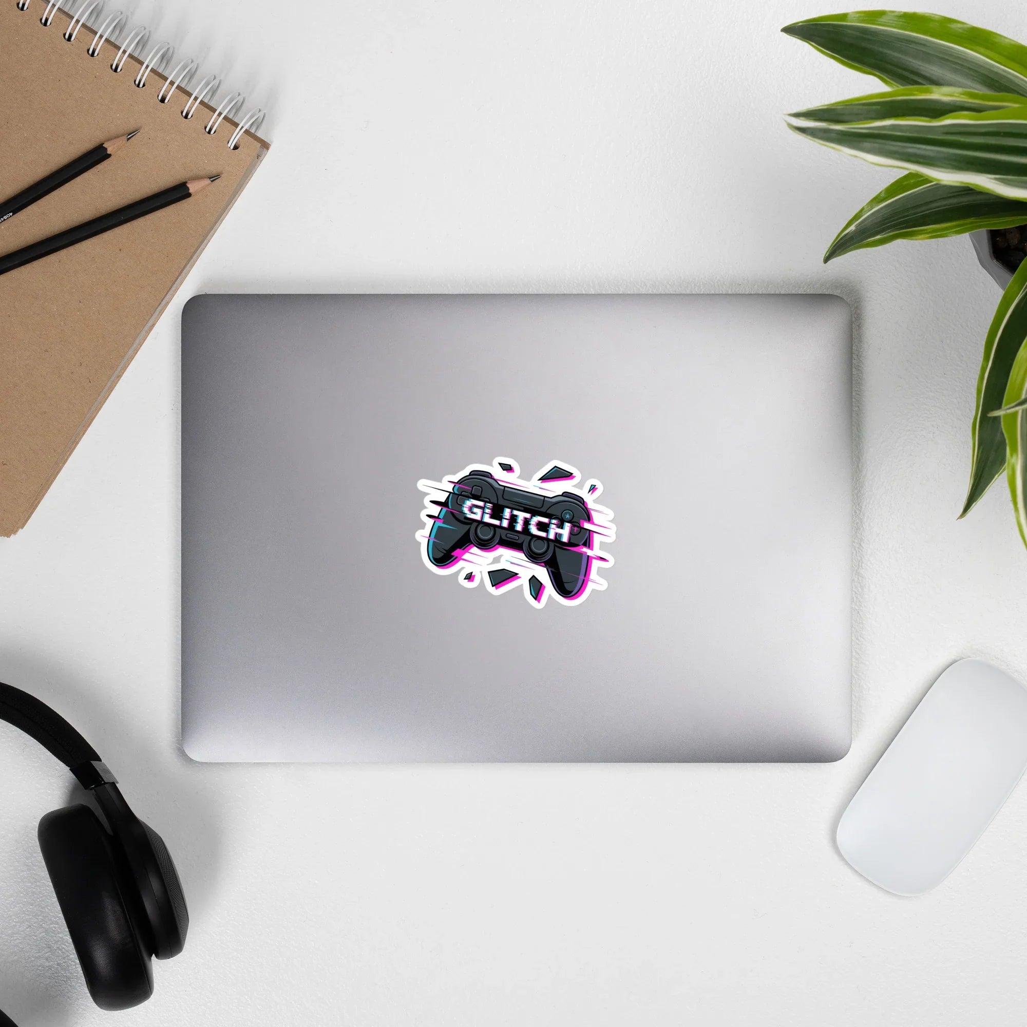 Glitch Controller Sticker – Cyberpunk Gamer Aesthetic with Neon Vaporwave Vibes - RaZits