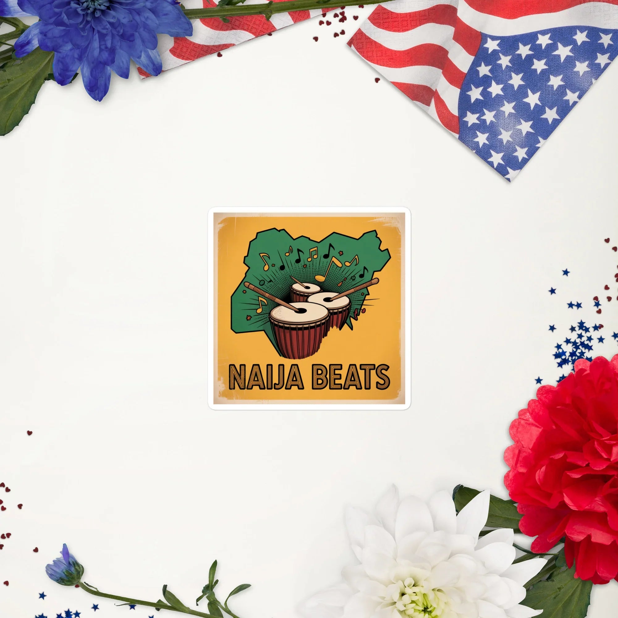 Naija Beats African Drum Sticker – Nigeria Rhythm Vinyl - RaZits