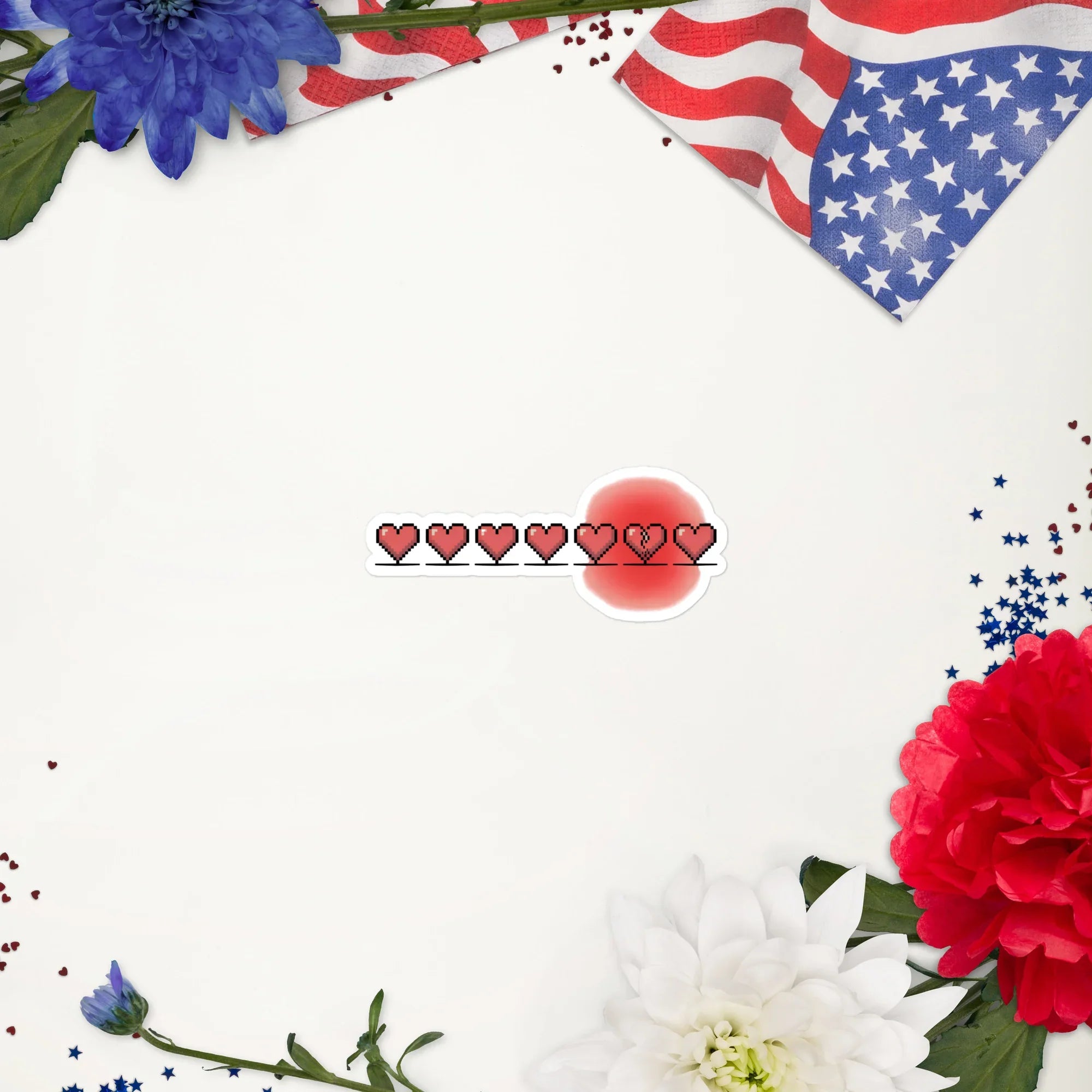 Pixel Heart Life Bar – Retro Gaming Sticker - RaZits