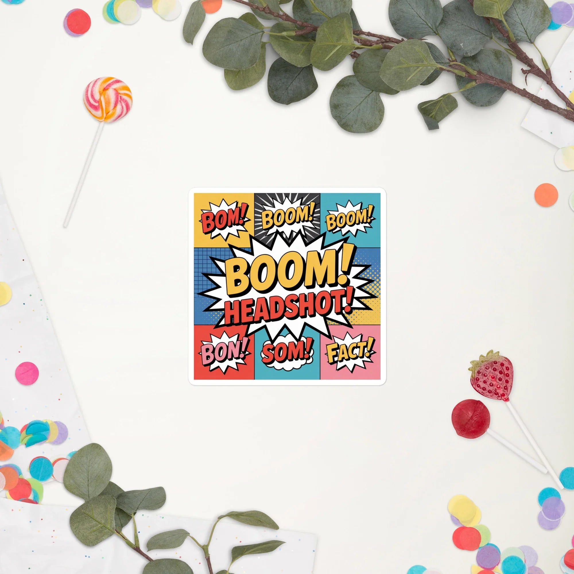 Boom Headshot Sticker – Comic Pop Art Gamer Decal - RaZits