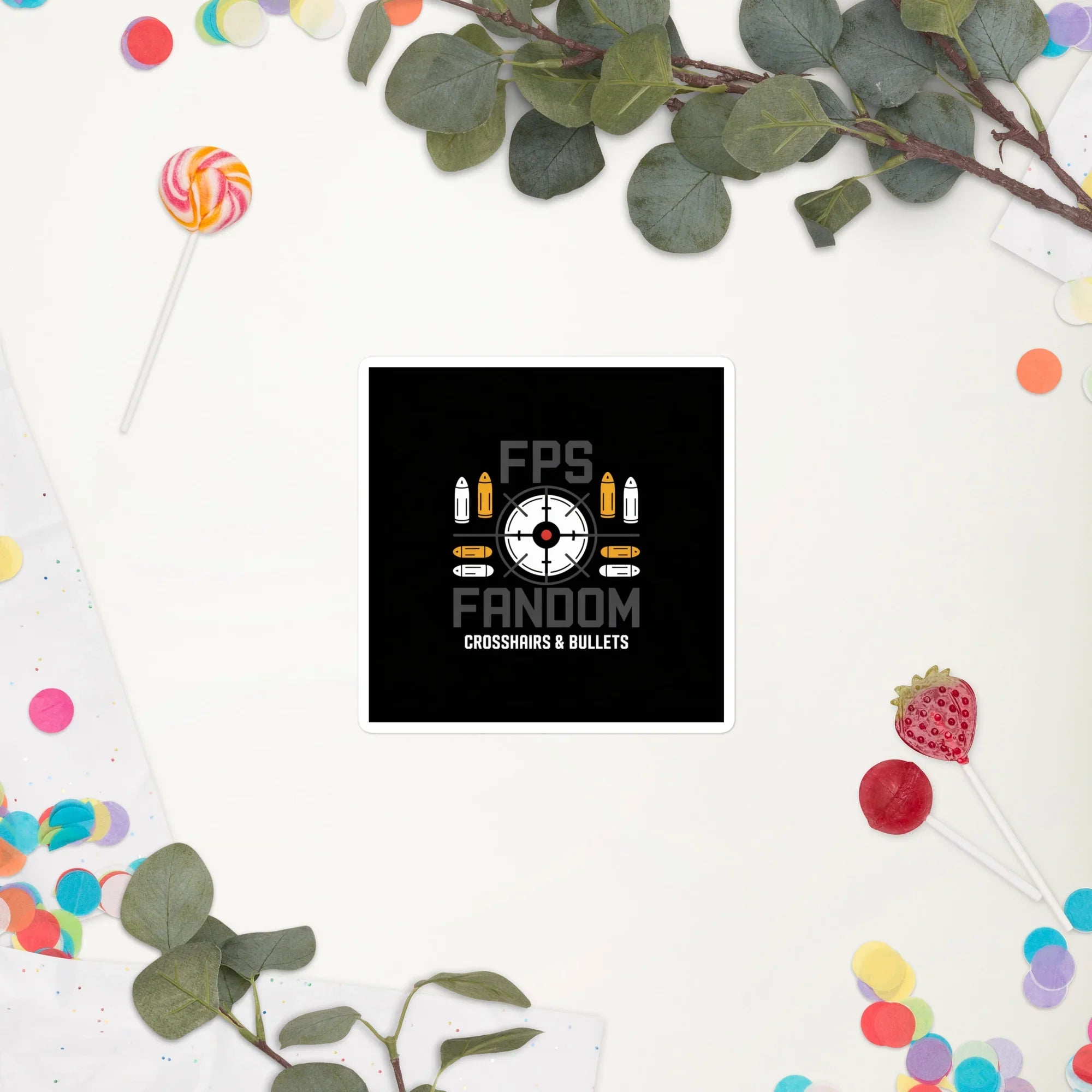 FPS Fandom Sticker – Crosshairs & Bullets Gamer Decal - RaZits