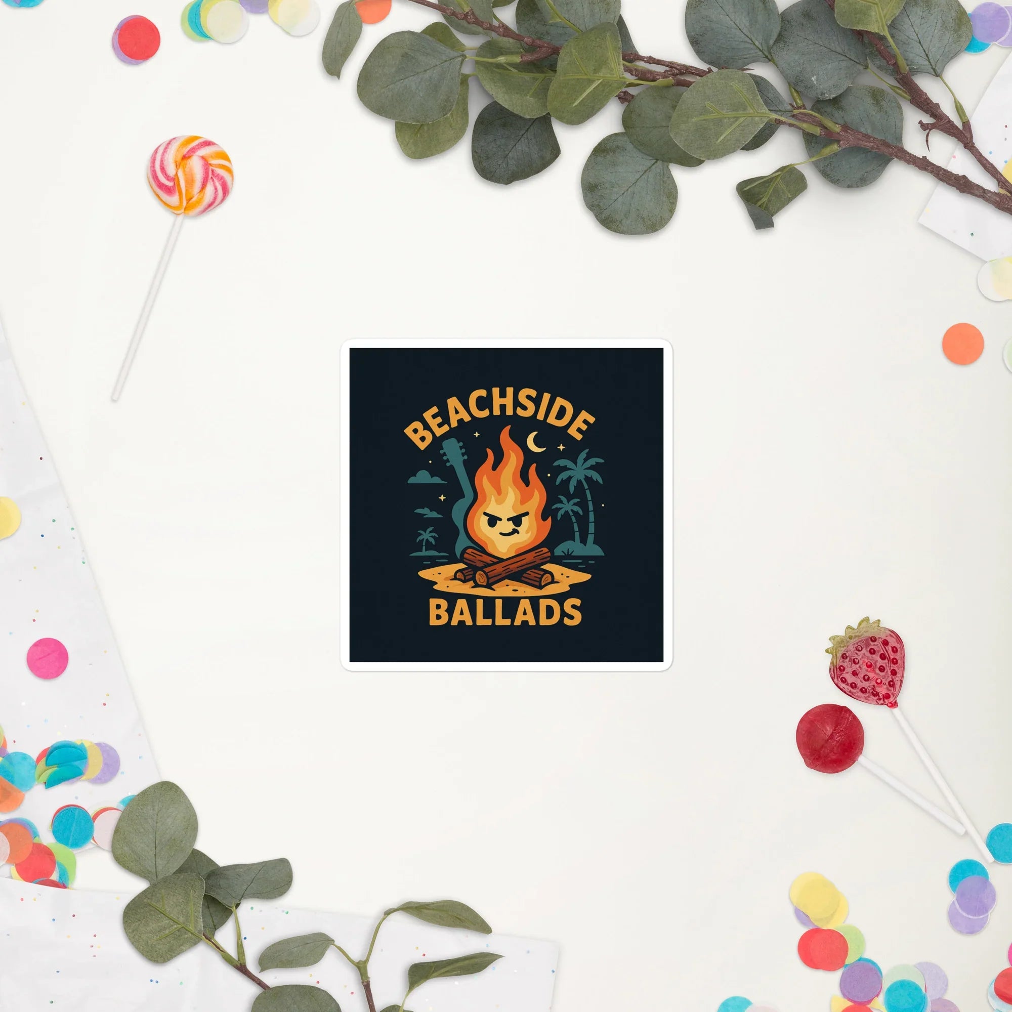 Beachside Ballads Sticker – Fire Jam Aesthetic - RaZits