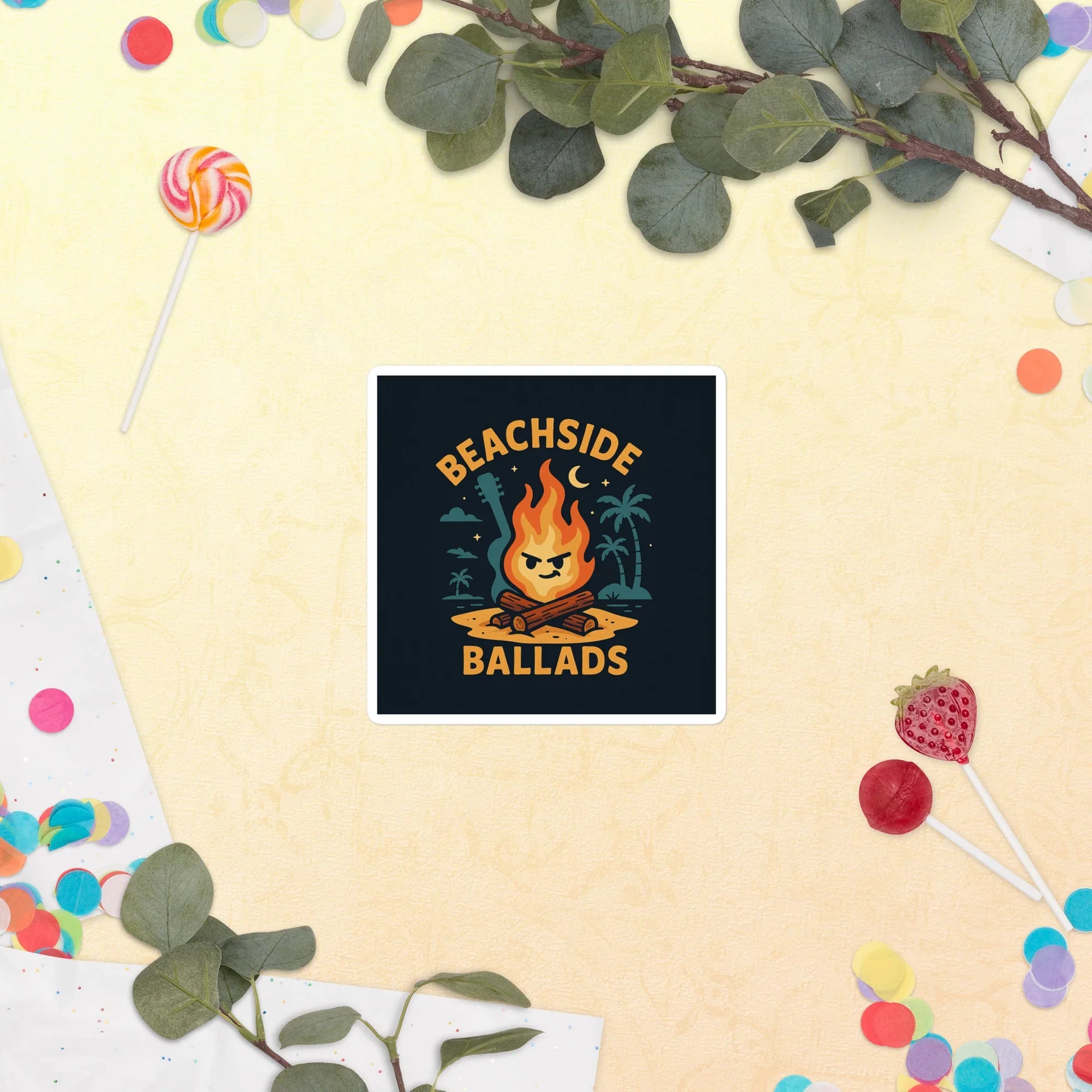 Beachside Ballads Sticker – Fire Jam Aesthetic - RaZits