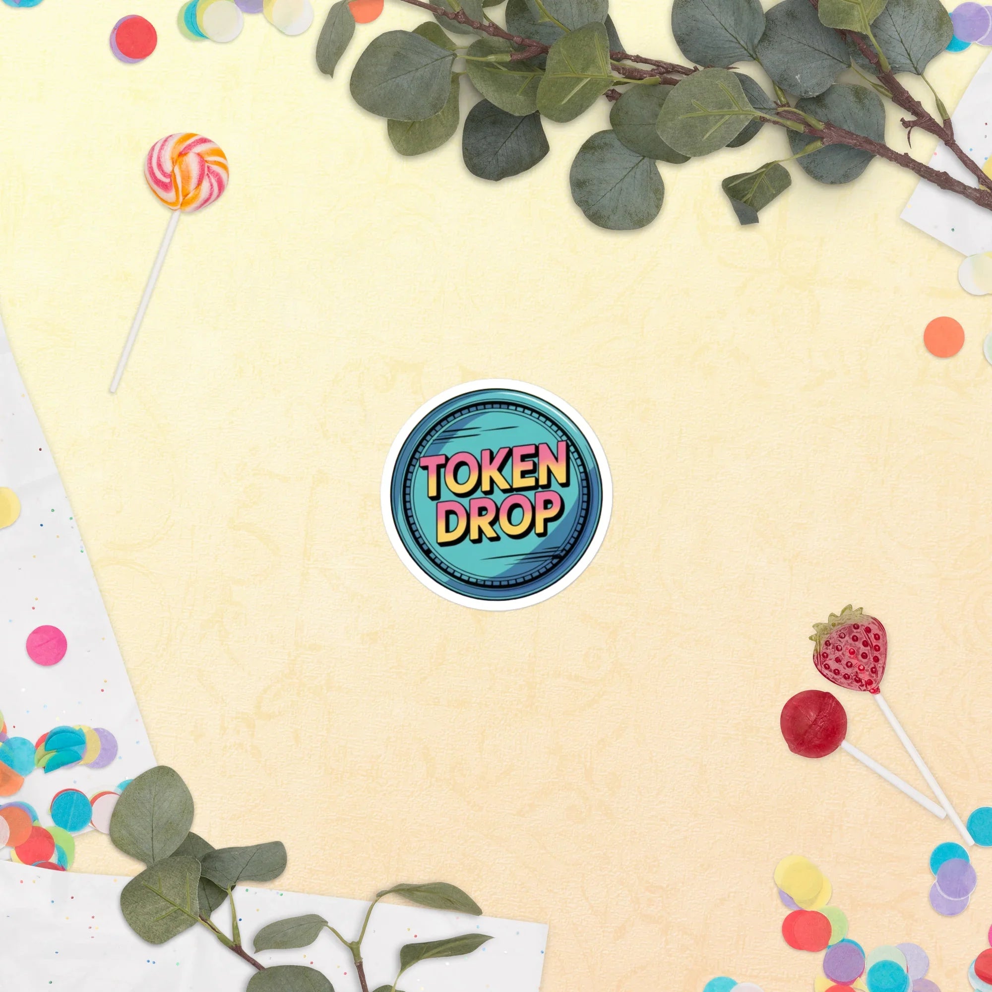 Token Drop – Retro Arcade Gaming Coin Sticker - RaZits