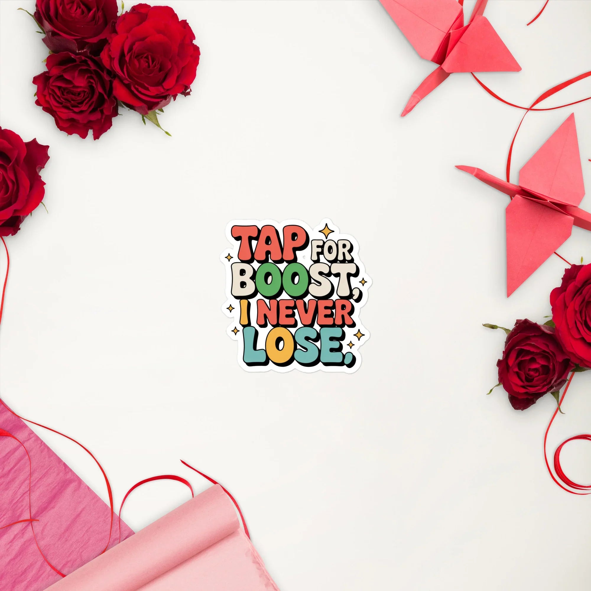 Tap for Boost Sticker – Colorful Gamer Quote Decal - RaZits