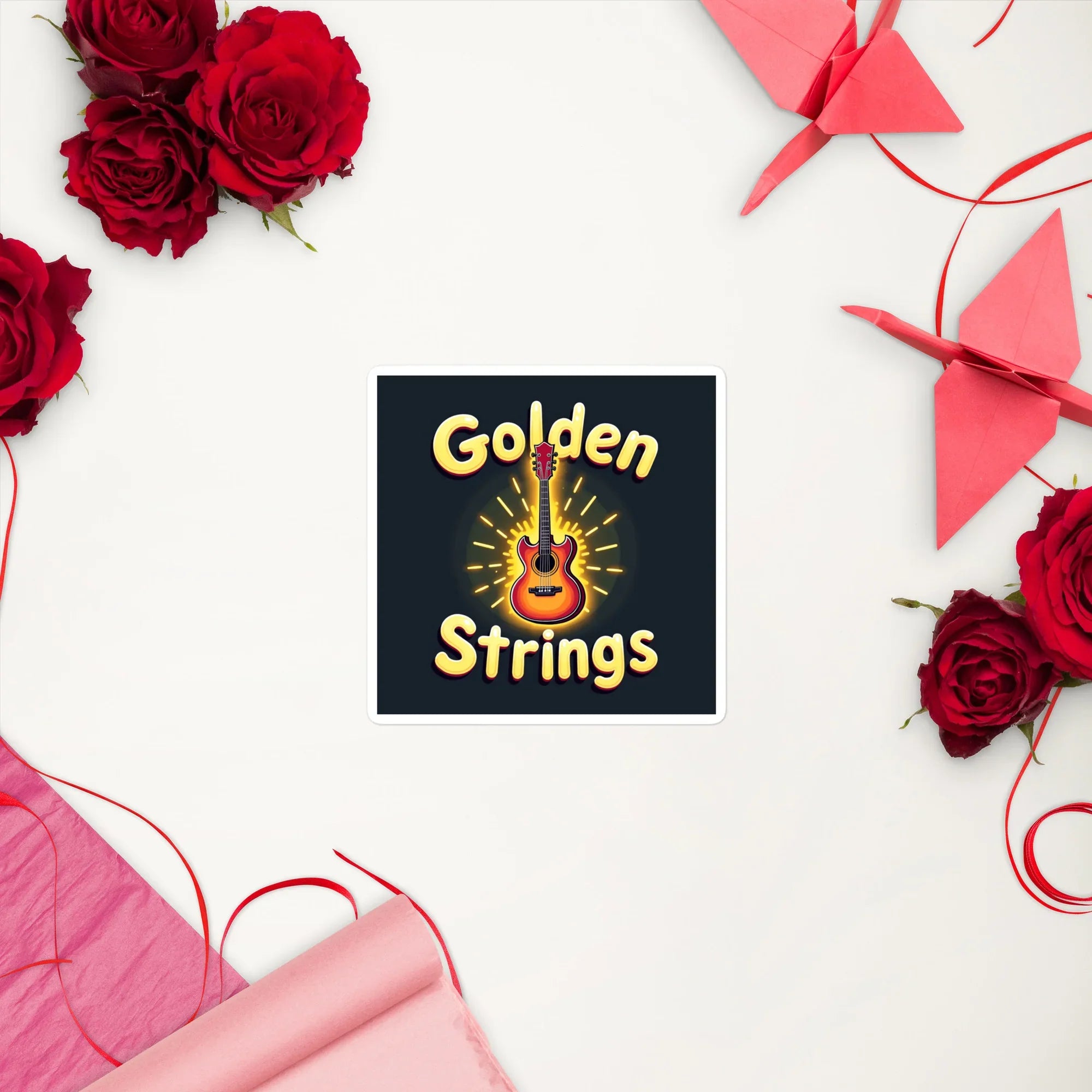 Golden Strings Sticker – Glowing Guitar Aura - RaZits