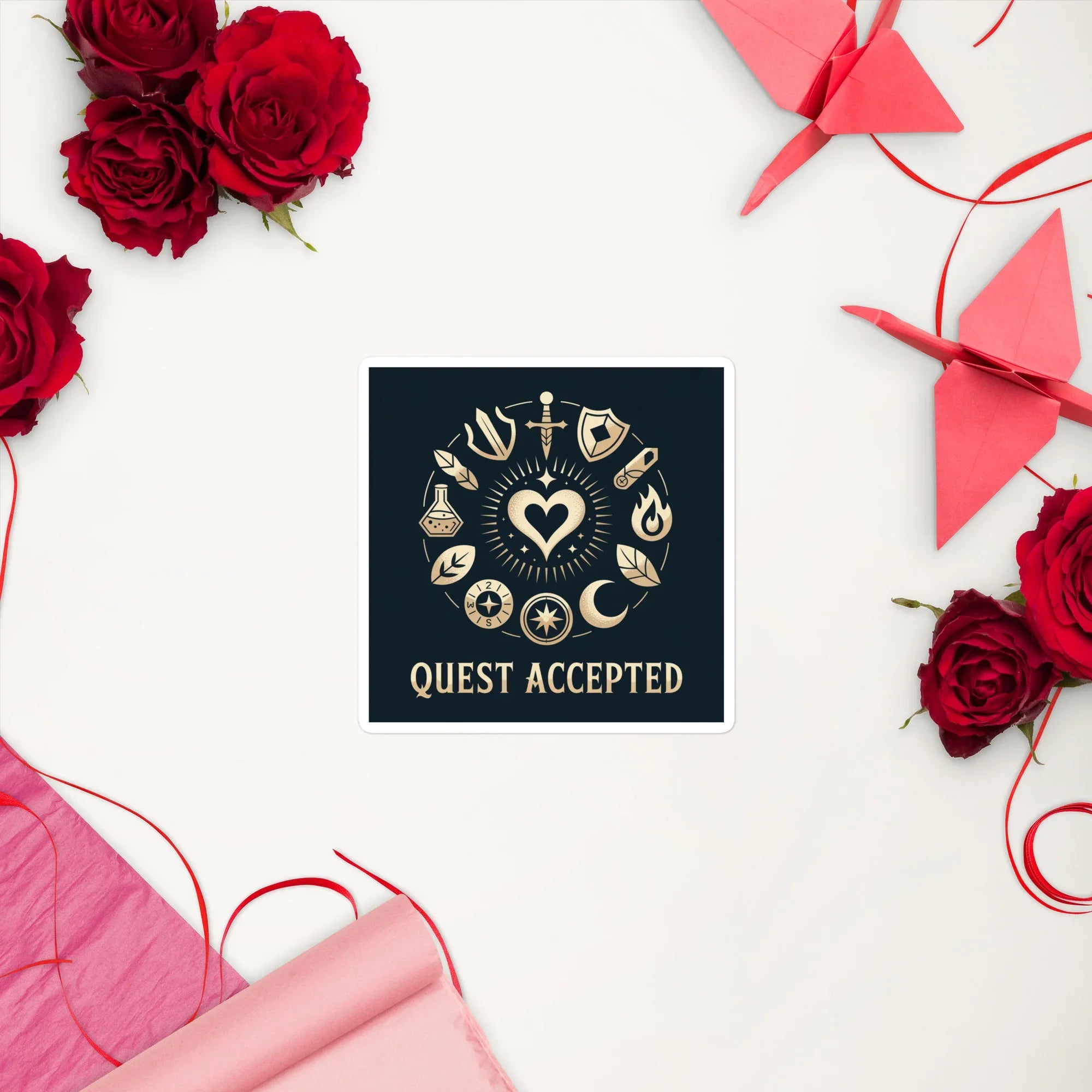 Quest Accepted – Fantasy RPG Adventure Sticker - RaZits