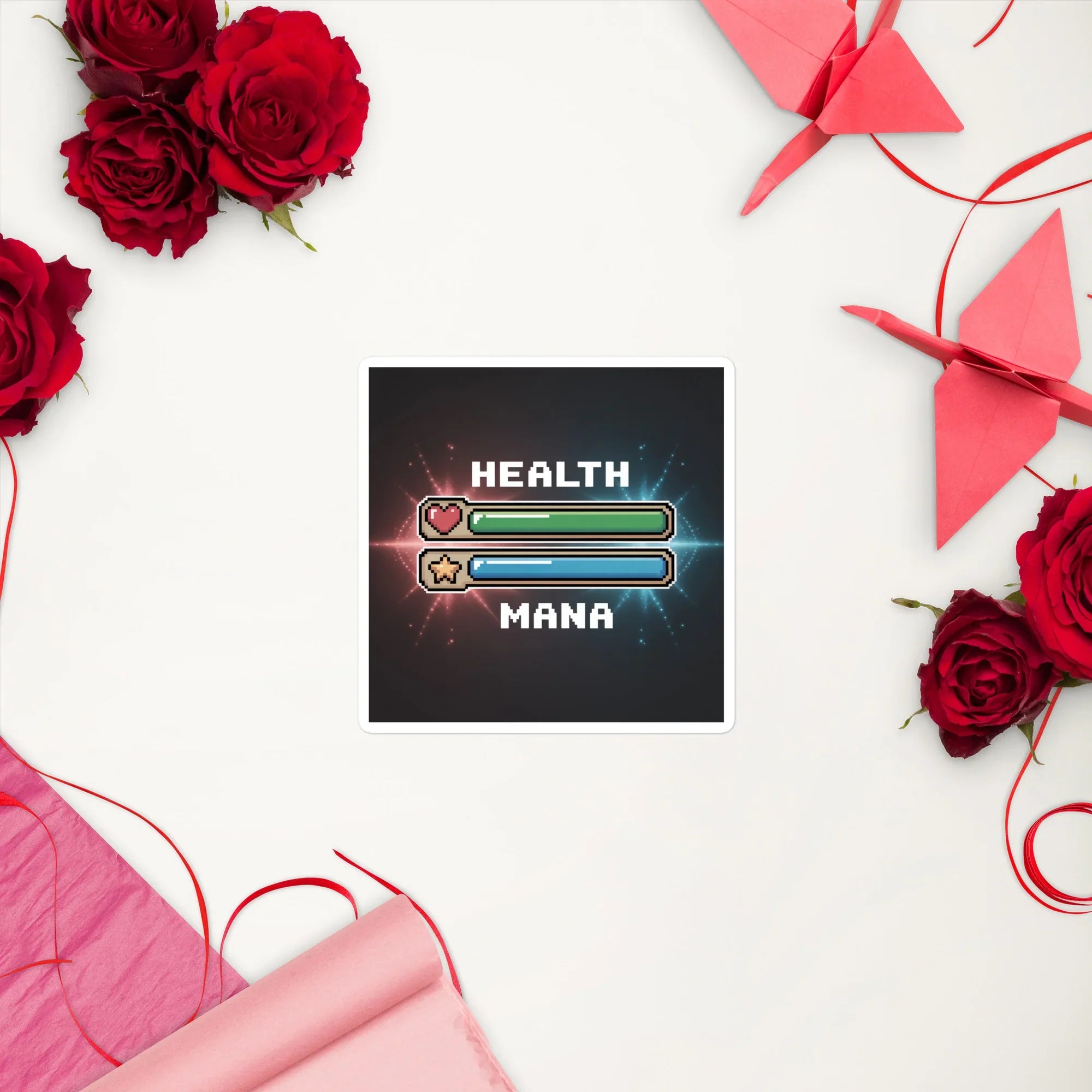 Health & Mana Bars – Retro RPG Gamer Sticker for Pixel Art Lovers - RaZits