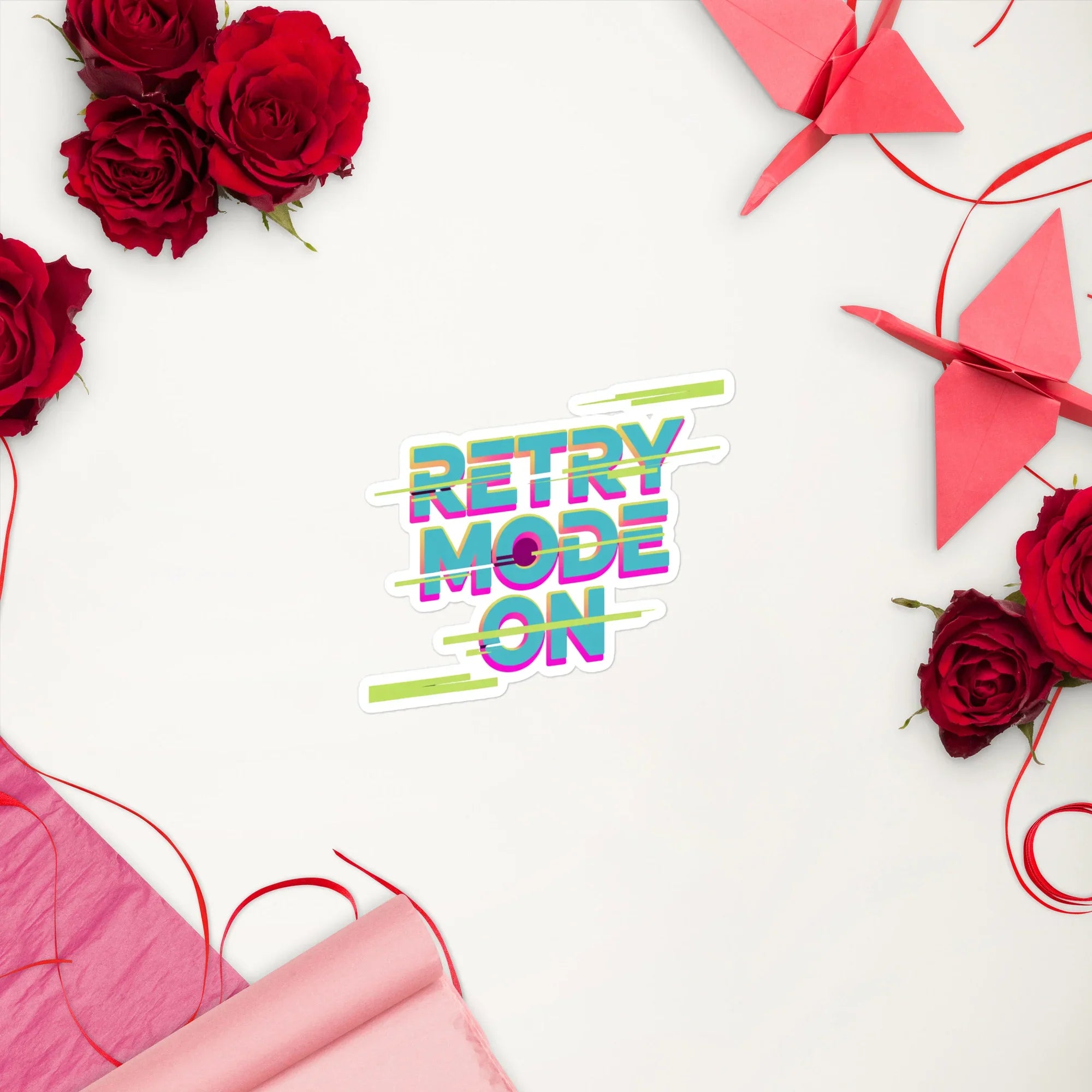 Retry Mode On – Gaming Motivational Sticker - RaZits